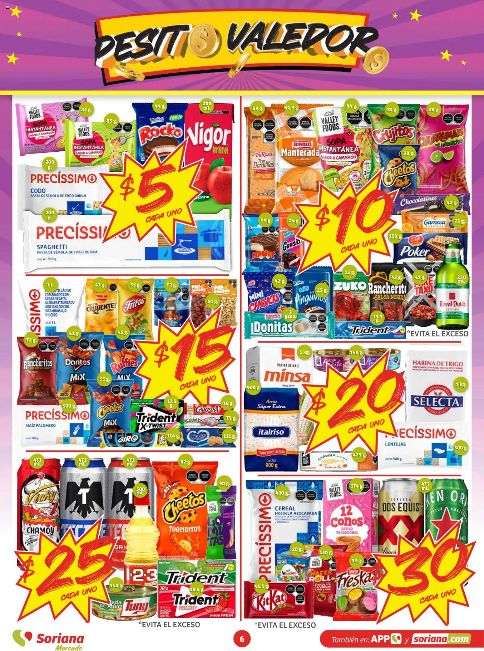 Nuevas ofertas de Soriana válidas en toda la República Mexicana desde el 07.04.2026. ¡Encuentra las mejores ofertas en Soriana En vacaciones apoyamos con todo - Mercado! | Página: 6 | Productos: Lentejas, Cacahuate, Pan dulce, Pasta