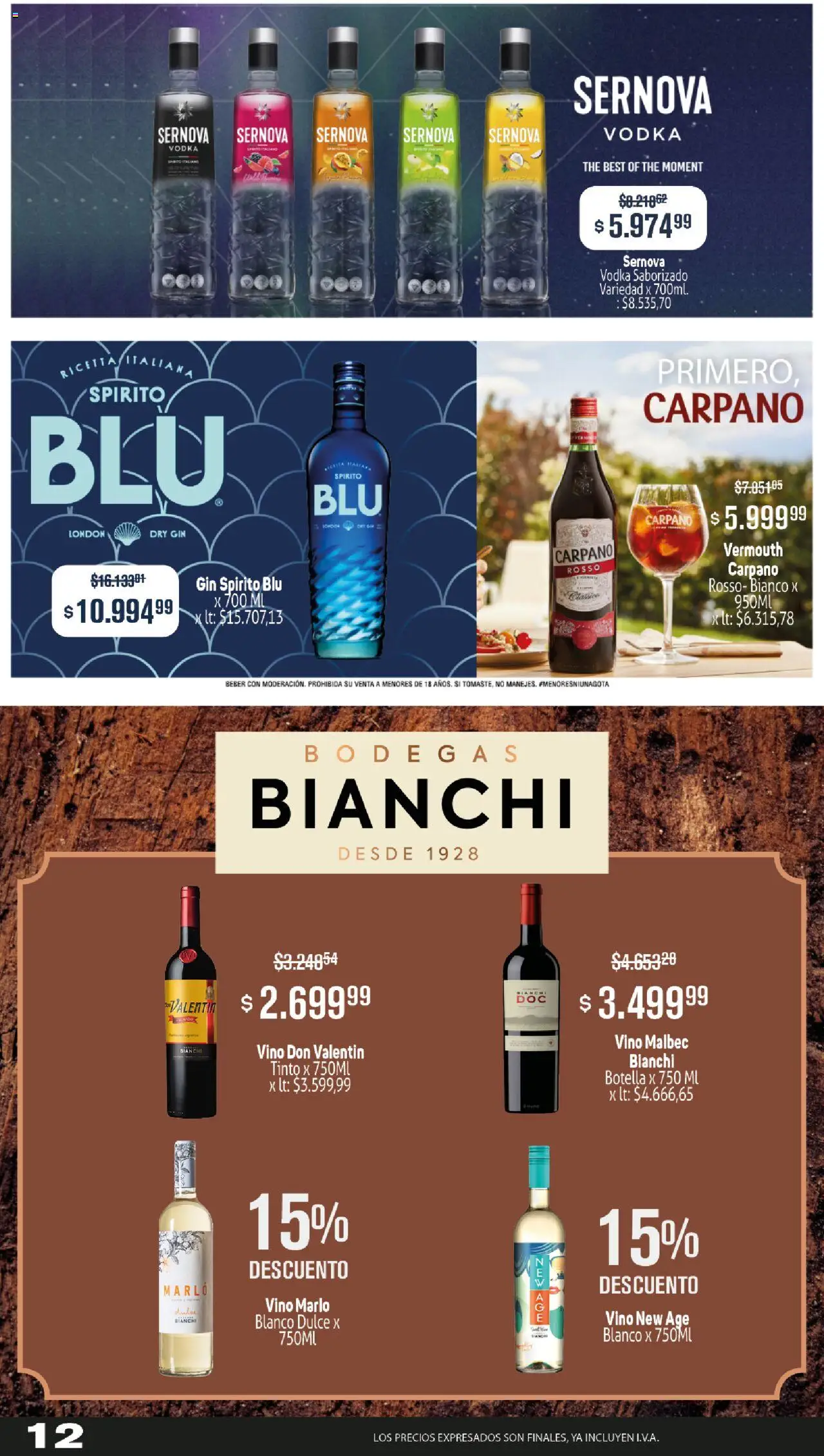 Makro ofertas │ válido desde el 16.10.2025 | Página: 12 | Productos: Vodka, Botella, Gin, Vino