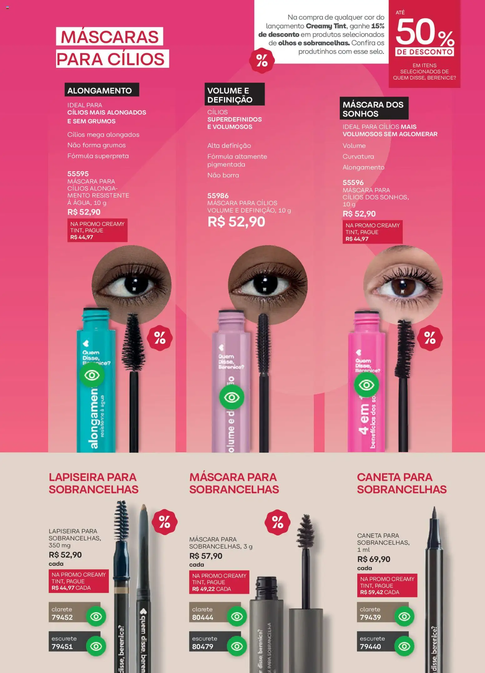 O Boticário Folheto - válido de 23.03.2026 | Página: 156 | Produtos: Máscara para cílios, Lapiseira, Caneta, Pá