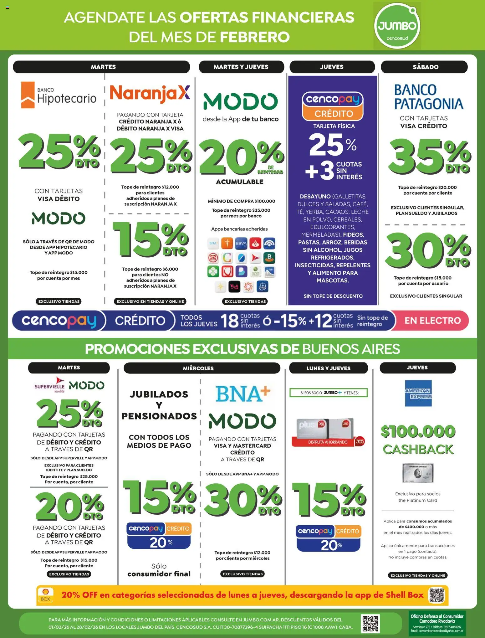 Jumbo ofertas │ válido desde el 16.02.2026 | Página: 3 | Productos: Teléfono, Banco, Galletitas, Leche