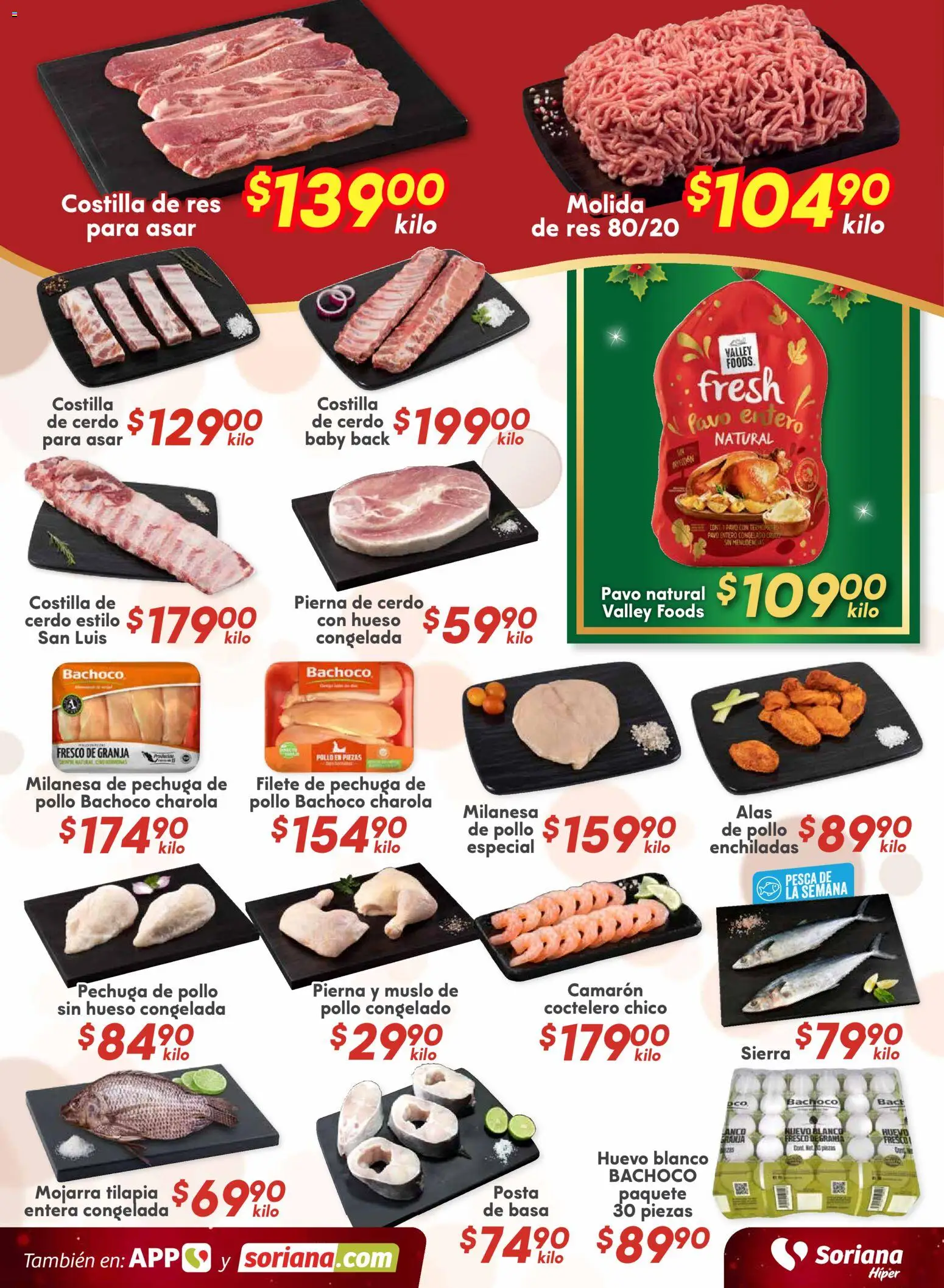 Nuevas ofertas de Soriana válidas en toda la República Mexicana desde el 21.11.2025. ¡Encuentra las mejores ofertas en Soriana - Fin de Semana Híper: Tamaulipas (excepto Cd. Victoria y Tampico)! | Página: 3 | Productos: Pollo, Milanesa, Huevo, Res