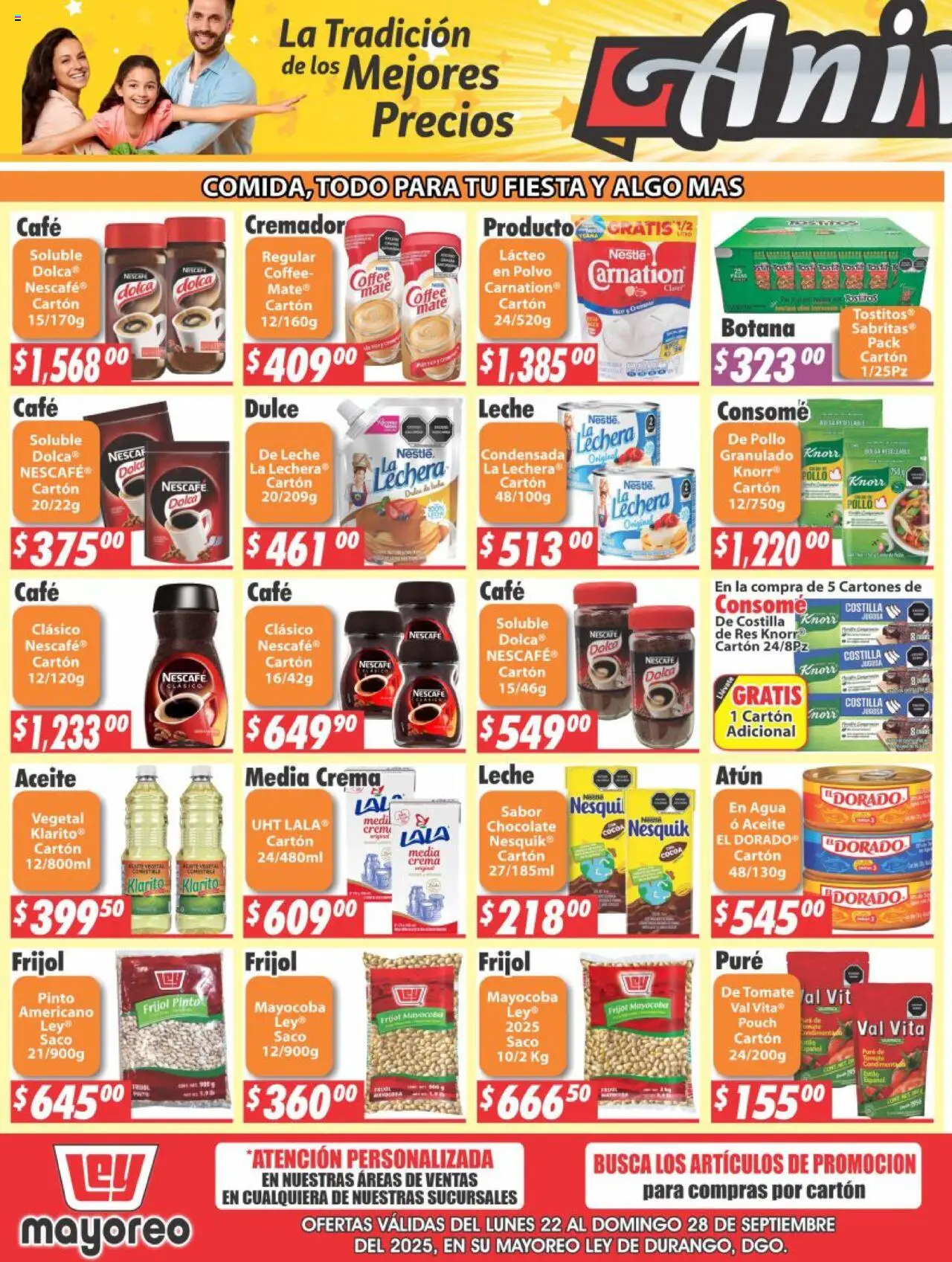 Nuevas ofertas de Casa Ley válidas en toda la República Mexicana desde el 22.09.2025. ¡Encuentra las mejores ofertas en Casa Ley - Folleto Mayoreo! | Página: 3 | Productos: Agua, Leche, Chocolate, Polvo