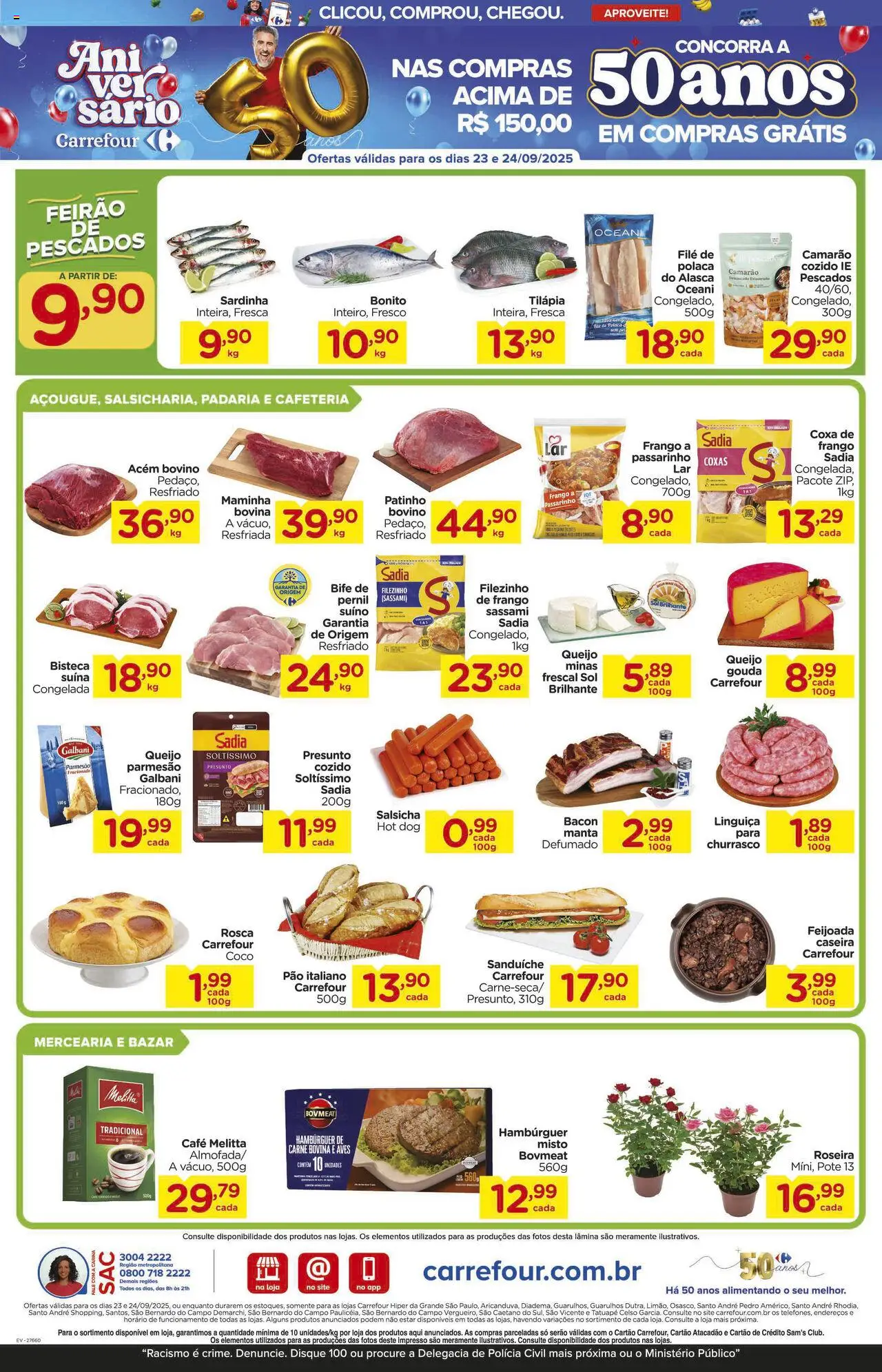 Carrefour Folheto - válido de 23.09.2025 | Página: 2 | Produtos: Acém, Queijo, Pão, Sanduíche