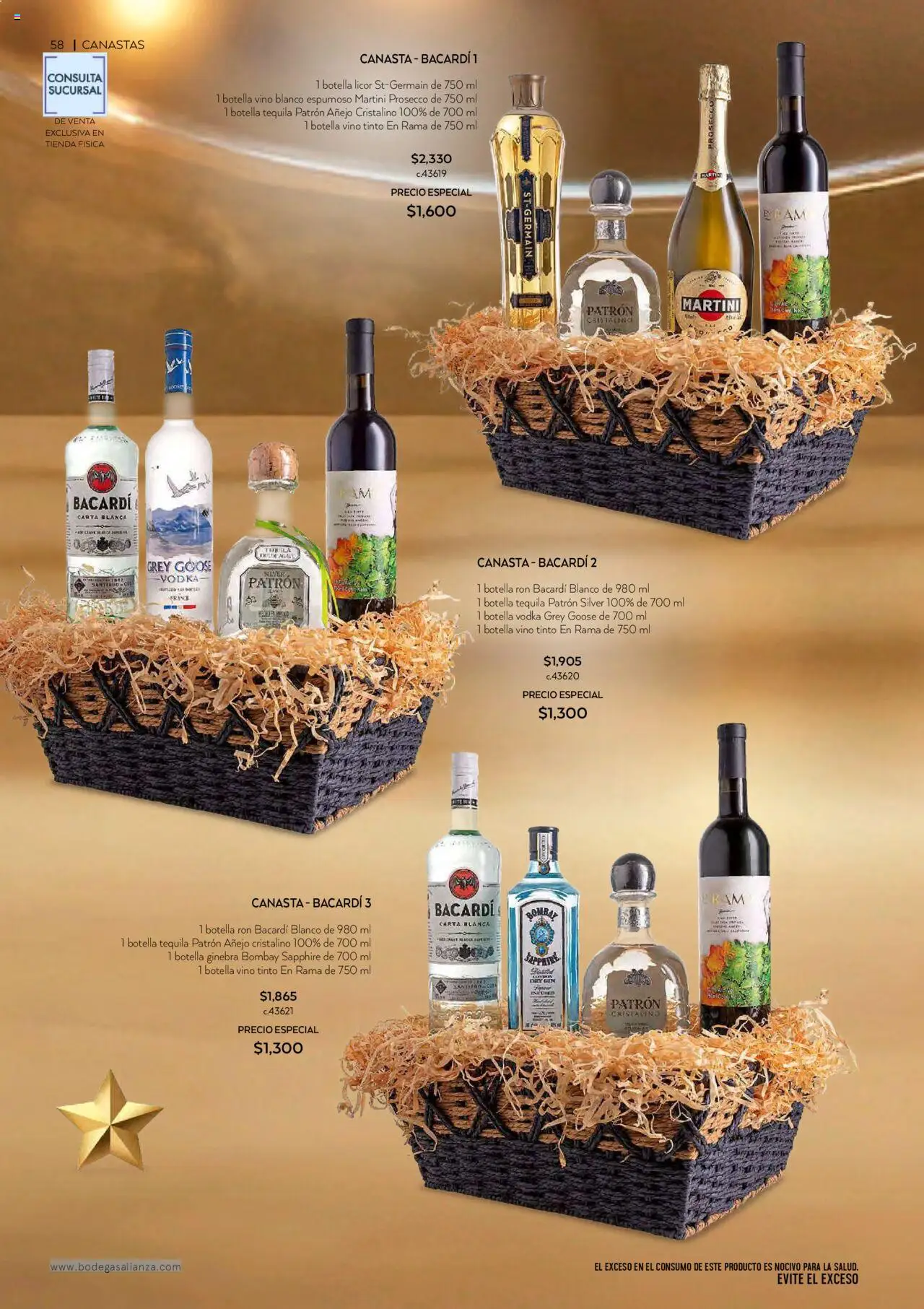 Nuevas ofertas de Bodegas Alianza válidas en toda la República Mexicana desde el 01.10.2025. ¡Encuentra las mejores ofertas en Bodegas Alianza - Catálogo Cava Morada! | Página: 60 | Productos: Ginebra, Tequila, Botella, Canasta