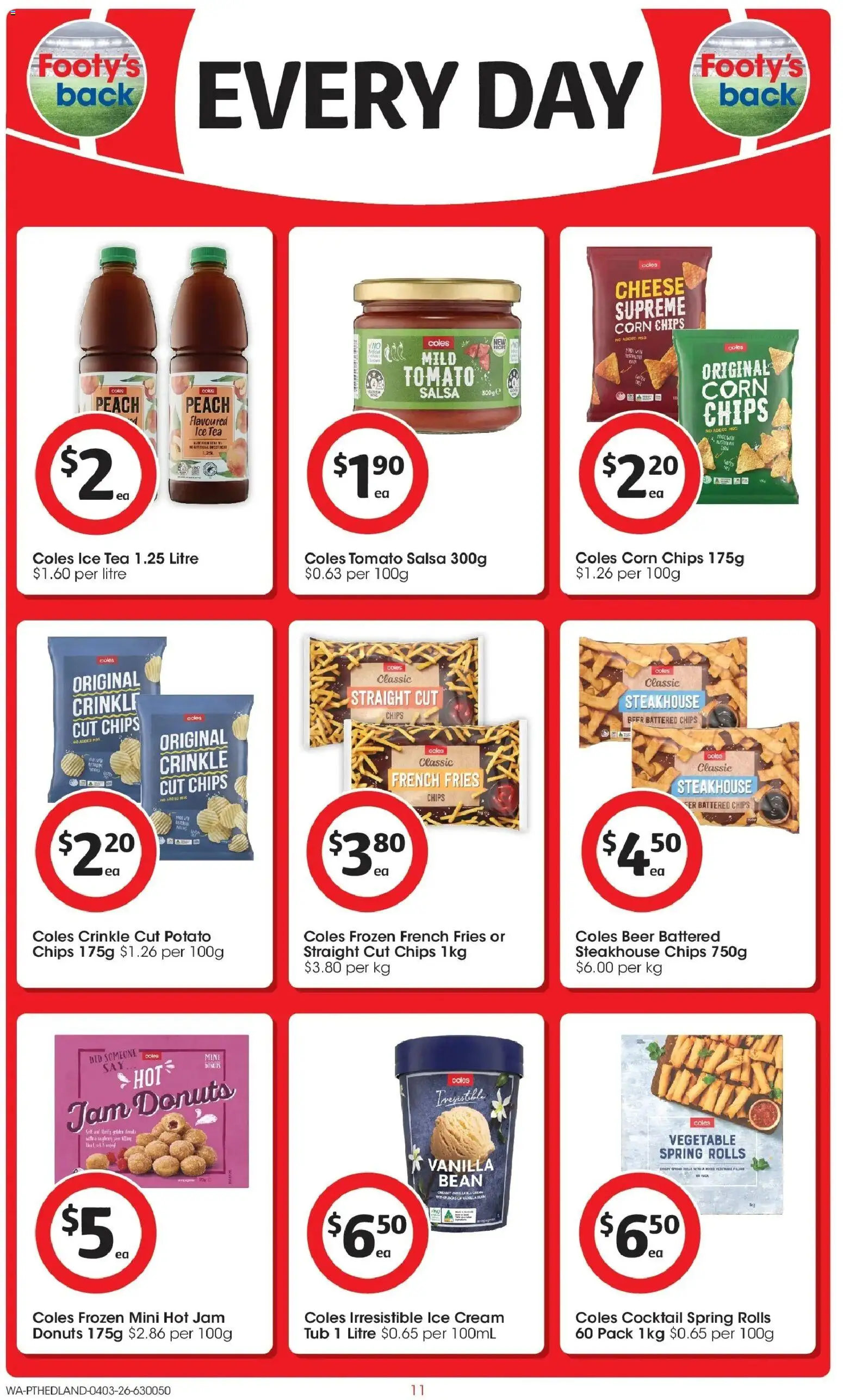 Coles catalogue - valid from 04.03.2026 | Page: 11 | Products: Cheese, Beer, Tea, Salsa