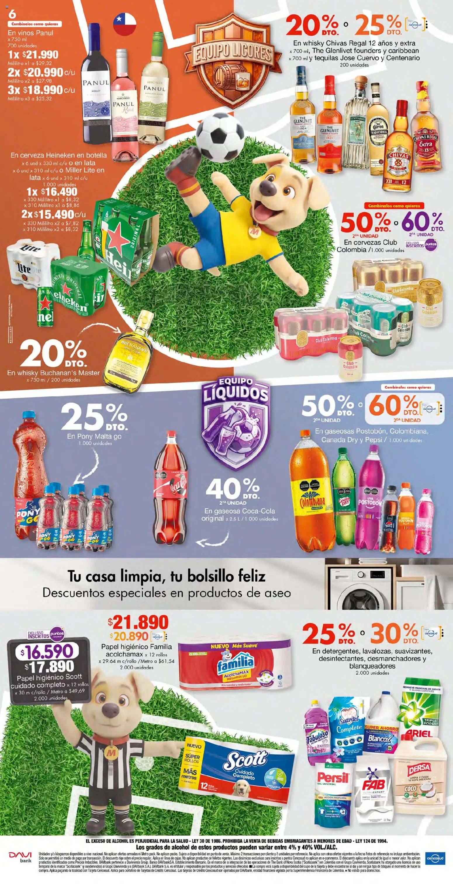 Metro revista - valida desde el 17.04.2026 | Página: 6 | Productos: Whisky, Blanqueador, Coco, Cerveza
