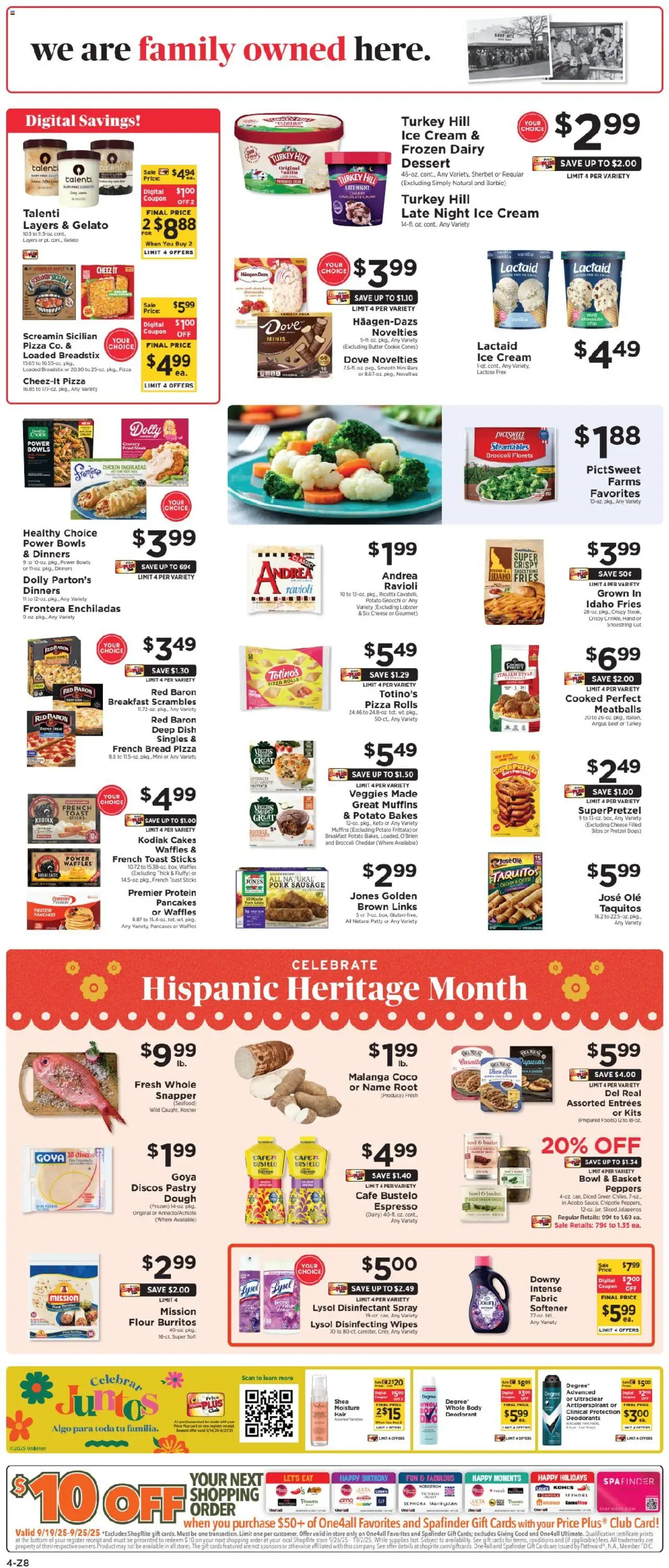 ShopRite Weekly Ad 2 - valid from 18.09.2025 | Page: 5 | Products: Spinach, Butter, Deodorant, Cream
