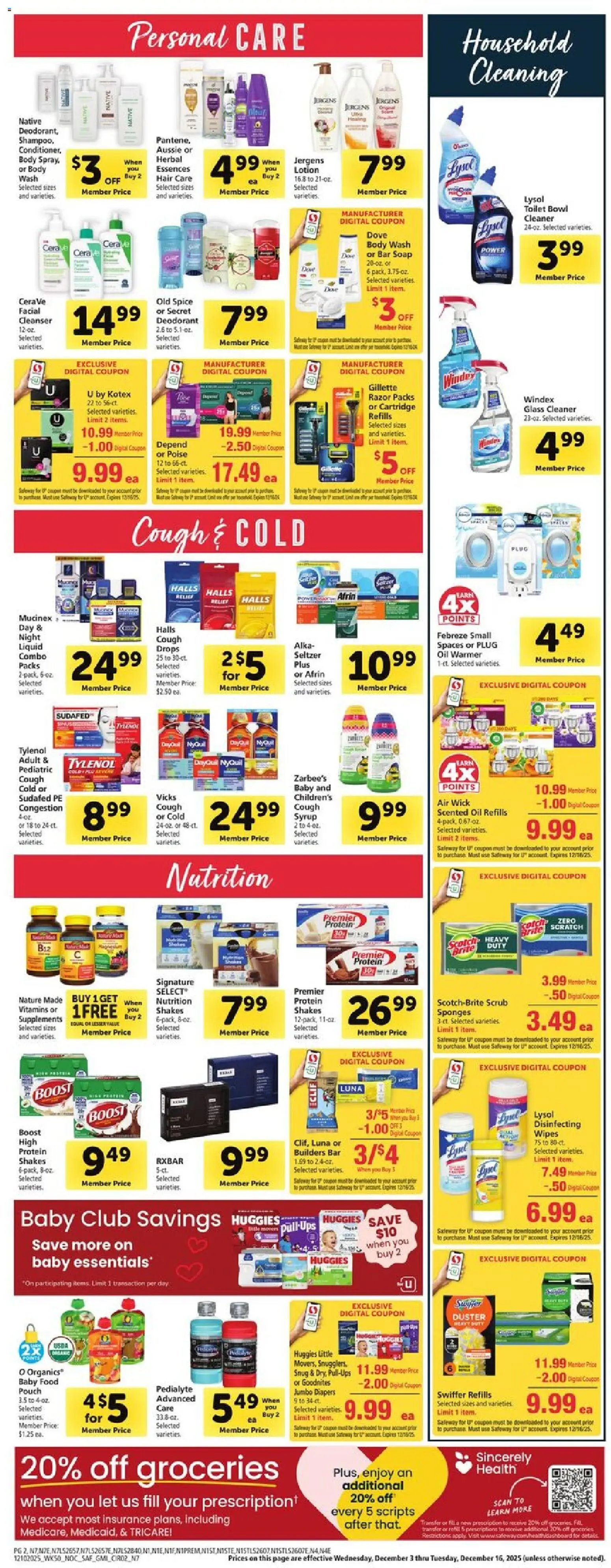 Safeway Weekly Ad - valid from 10.12.2025 | Page: 10 | Products: Soap, Deodorant, Bar Soap, Baby food