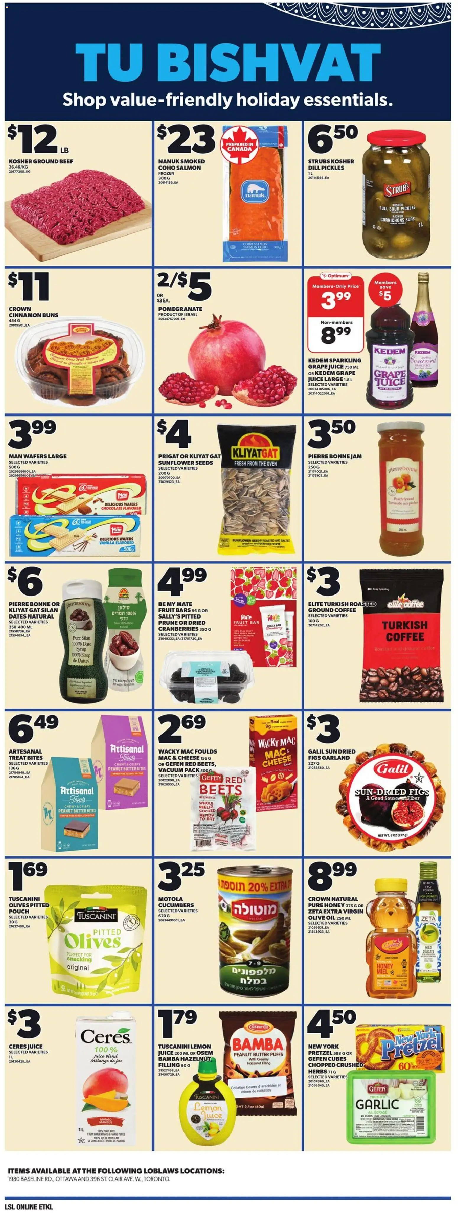 Loblaws flyer valid from 29.01.2026 | Page: 13 | Products: Cucumbers, Butter, Cheese, Chocolate