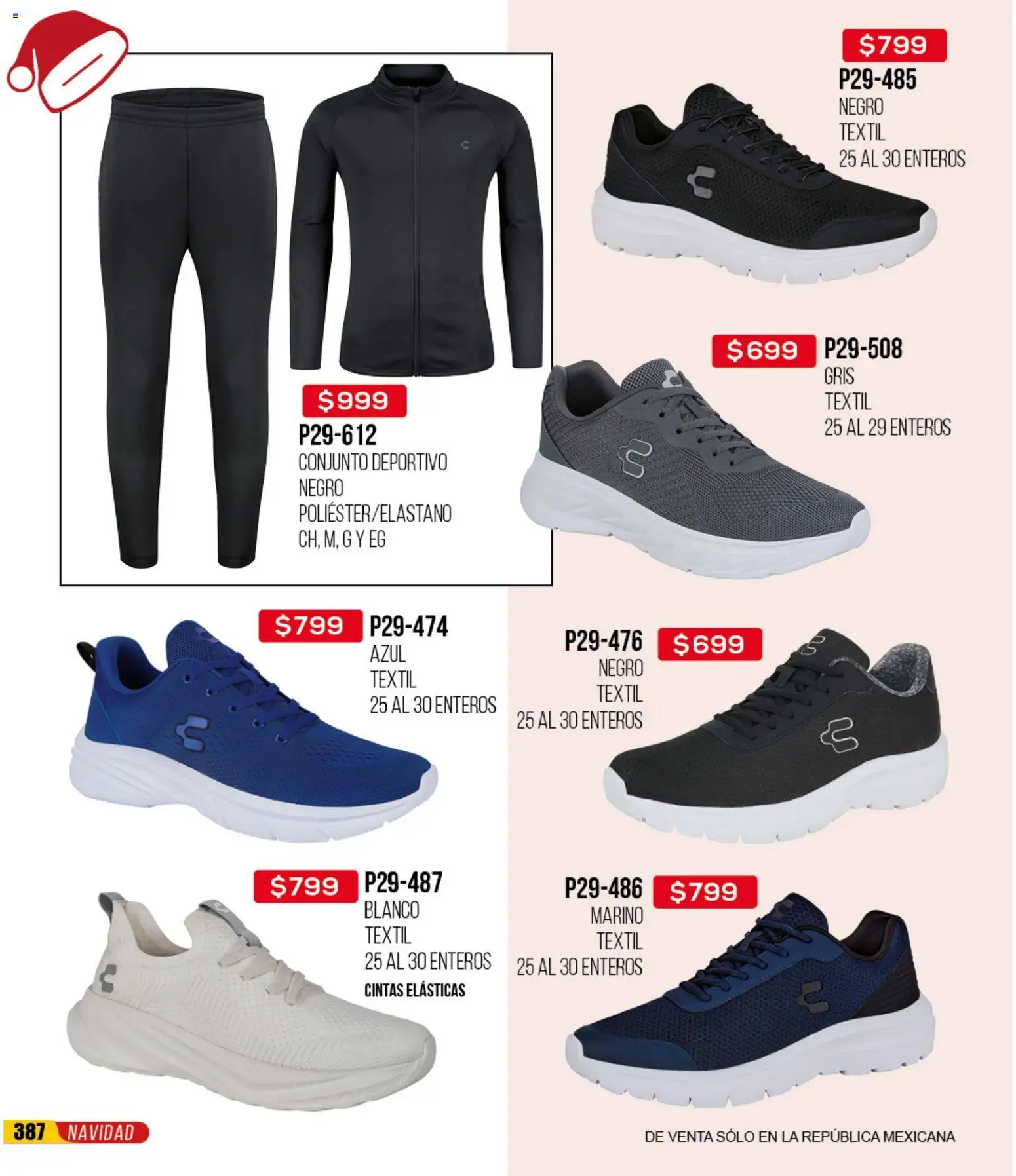 Nuevas ofertas de Cklass válidas en toda la República Mexicana desde el 30.11.2025. ¡Encuentra las mejores ofertas en Cklass catálogo Rebajas Navideñas Calzado! | Página: 388 | Productos: Conjunto