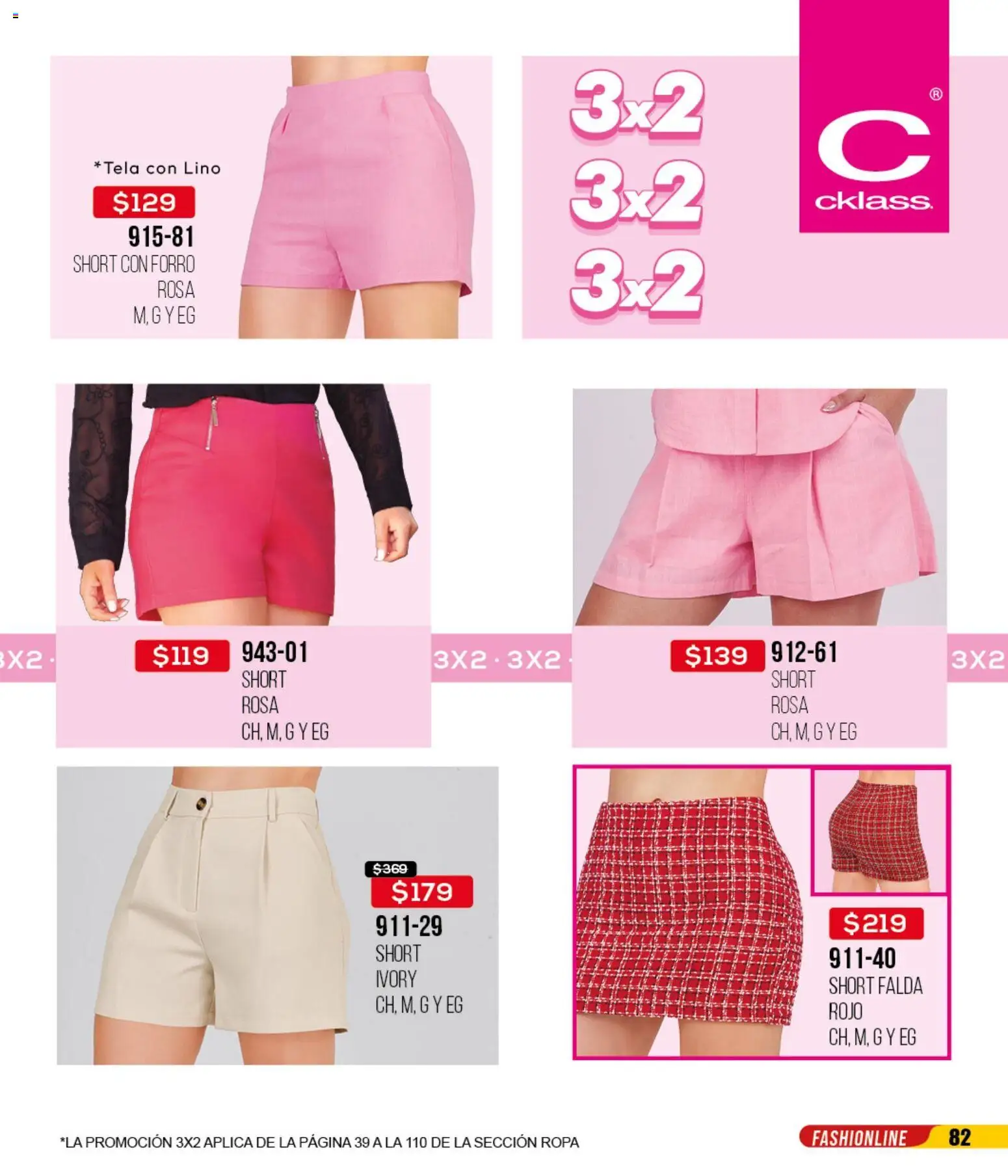 Nuevas ofertas de Cklass válidas en toda la República Mexicana desde el 14.04.2026. ¡Encuentra las mejores ofertas en Cklass catálogo 3X2 Digital Ropa! | Página: 83 | Productos: Ropa, Falda, Short