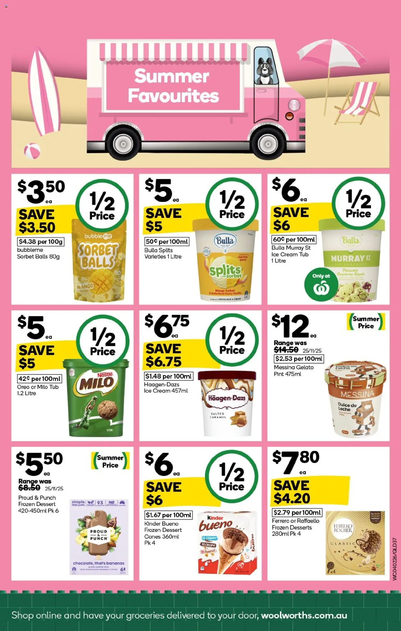 Woolworths catalogue - valid from 04.02.2026 | Page: 37 | Products: Milk, Bananas, Cream, Ice cream