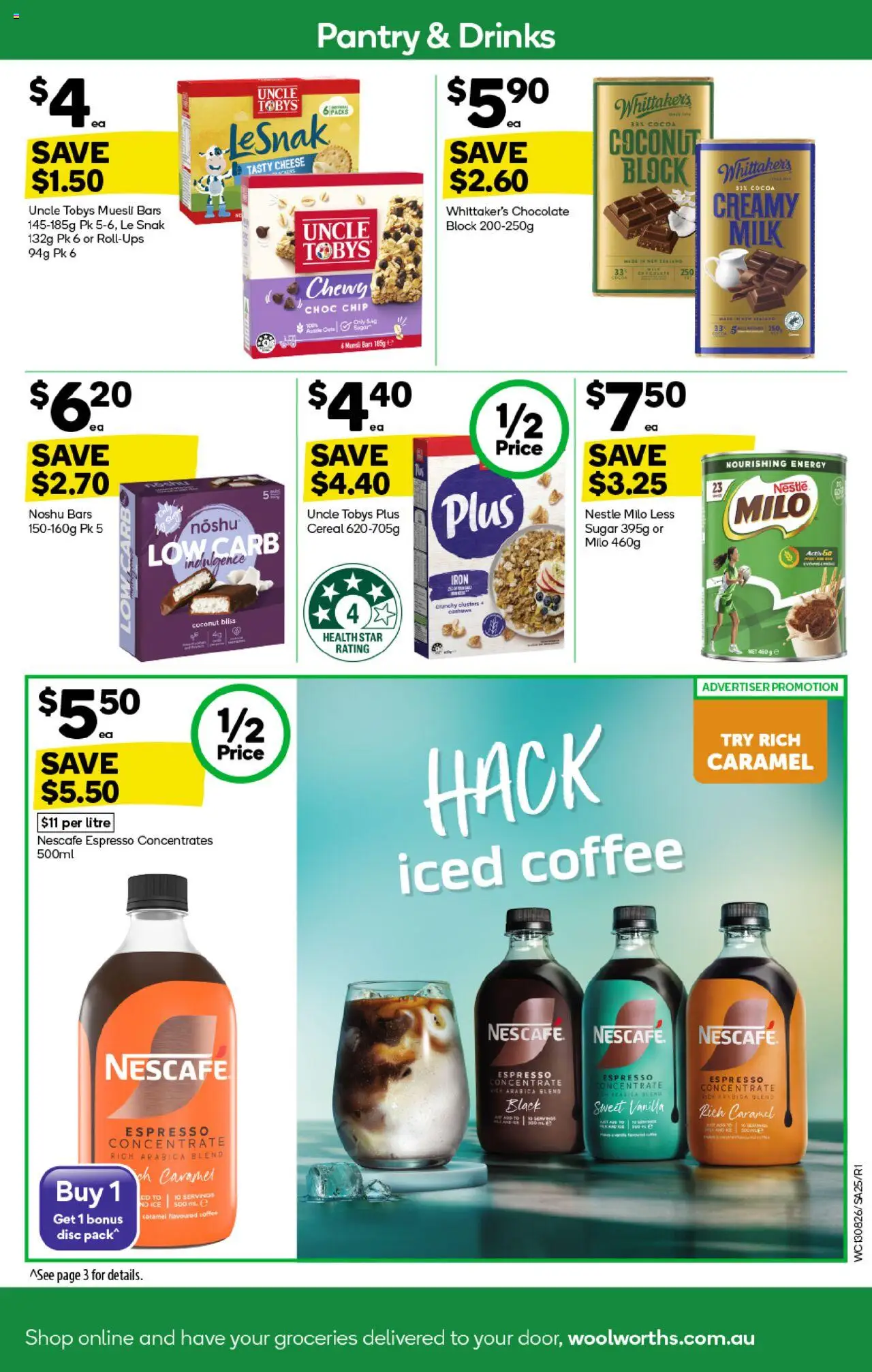 Woolworths catalogue - valid from 13.08.2025 | Page: 25 | Products: Cocoa, Cheese, Cereal, Nescafe