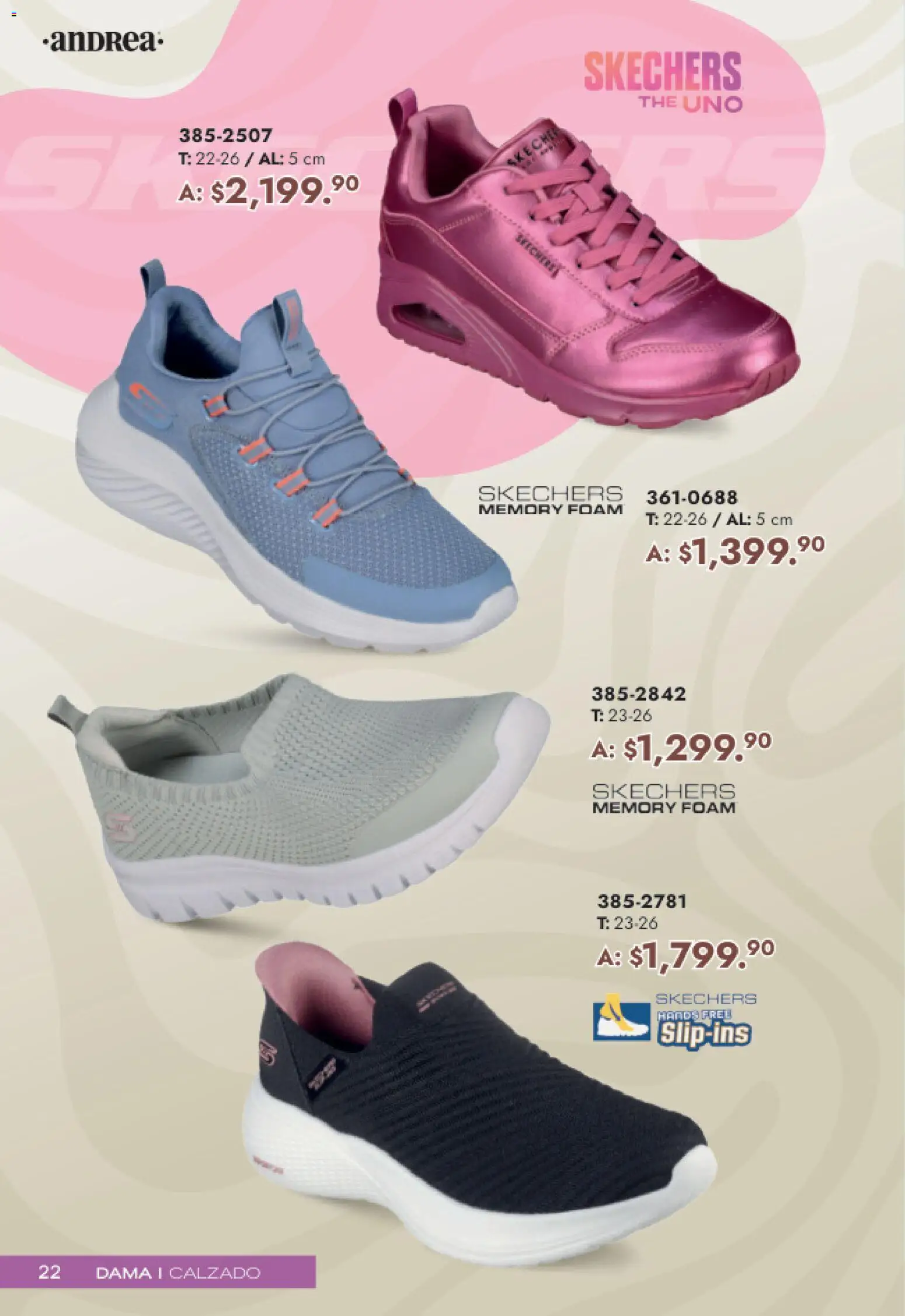 Nuevas ofertas de Andrea válidas en toda la República Mexicana desde el 19.04.2026. ¡Encuentra las mejores ofertas en Andrea catálogo Mamá y Peques! | Página: 22