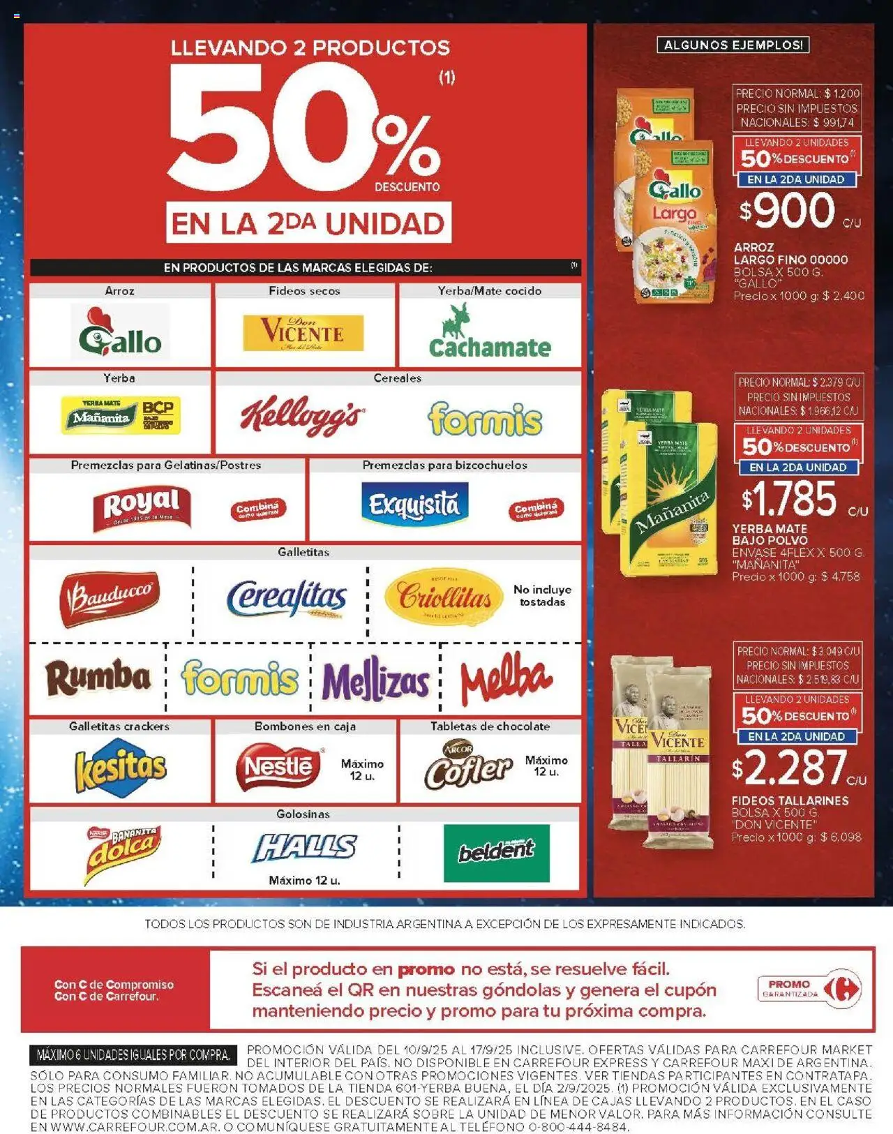 Carrefour ofertas - Catamarca │ válido desde el 10.09.2025 | Página: 32 | Productos: Caso, Galletitas, Yerba, Cereales