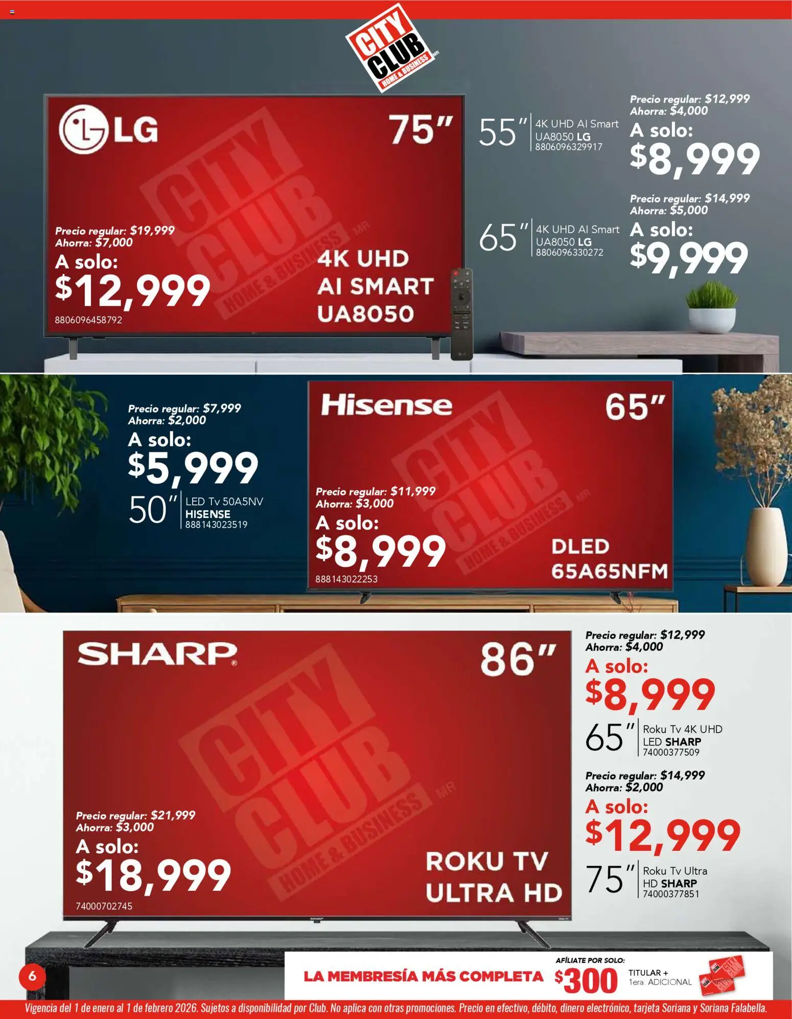 Nuevas ofertas de City Club válidas en toda la República Mexicana desde el 01.01.2026. ¡Encuentra las mejores ofertas en City Club catálogo! | Página: 6