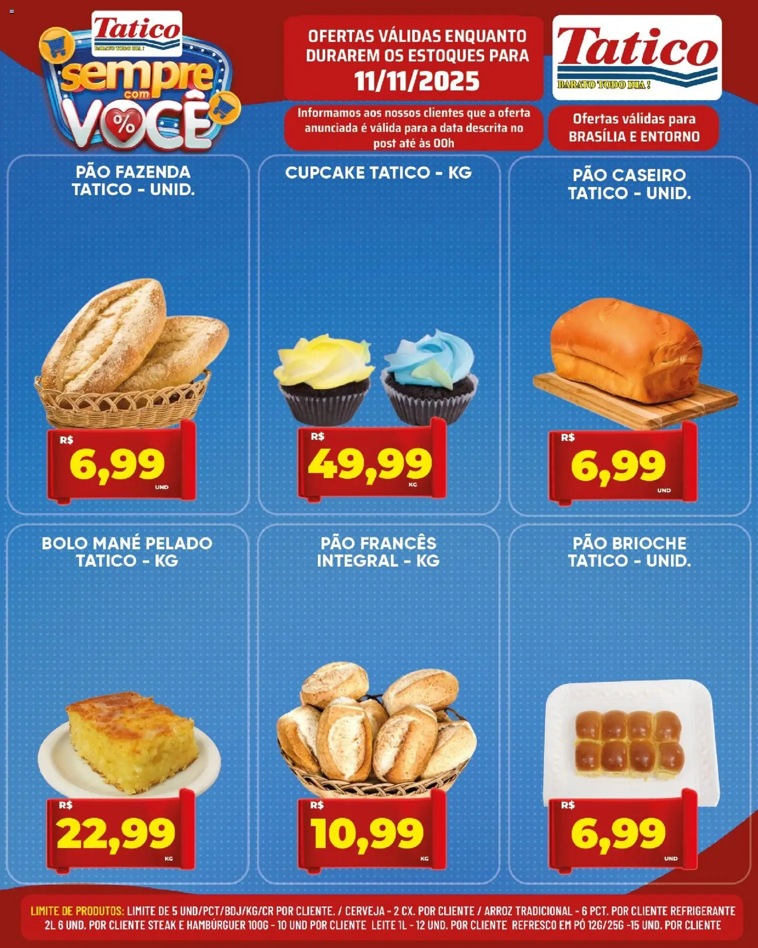 Tatico Folheto - válido de 12.11.2025 | Página: 27 | Produtos: Leite, Pão, Arroz, Bolo