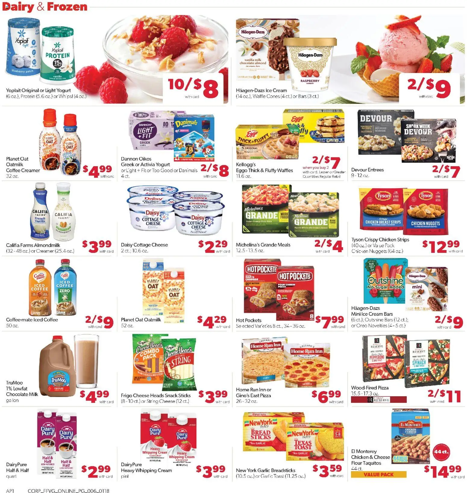 Family Fare Weekly Ad - valid from 18.01.2026 | Page: 10 | Products: Milk, Yogurt, Chocolate, Pizza