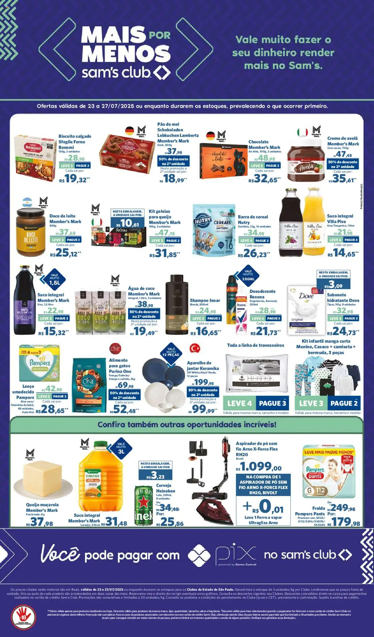 Sam's Club Folheto - válido de 23.07.2025 | Página: 2 | Produtos: Forno, Chocolate, Creme, Sabonete