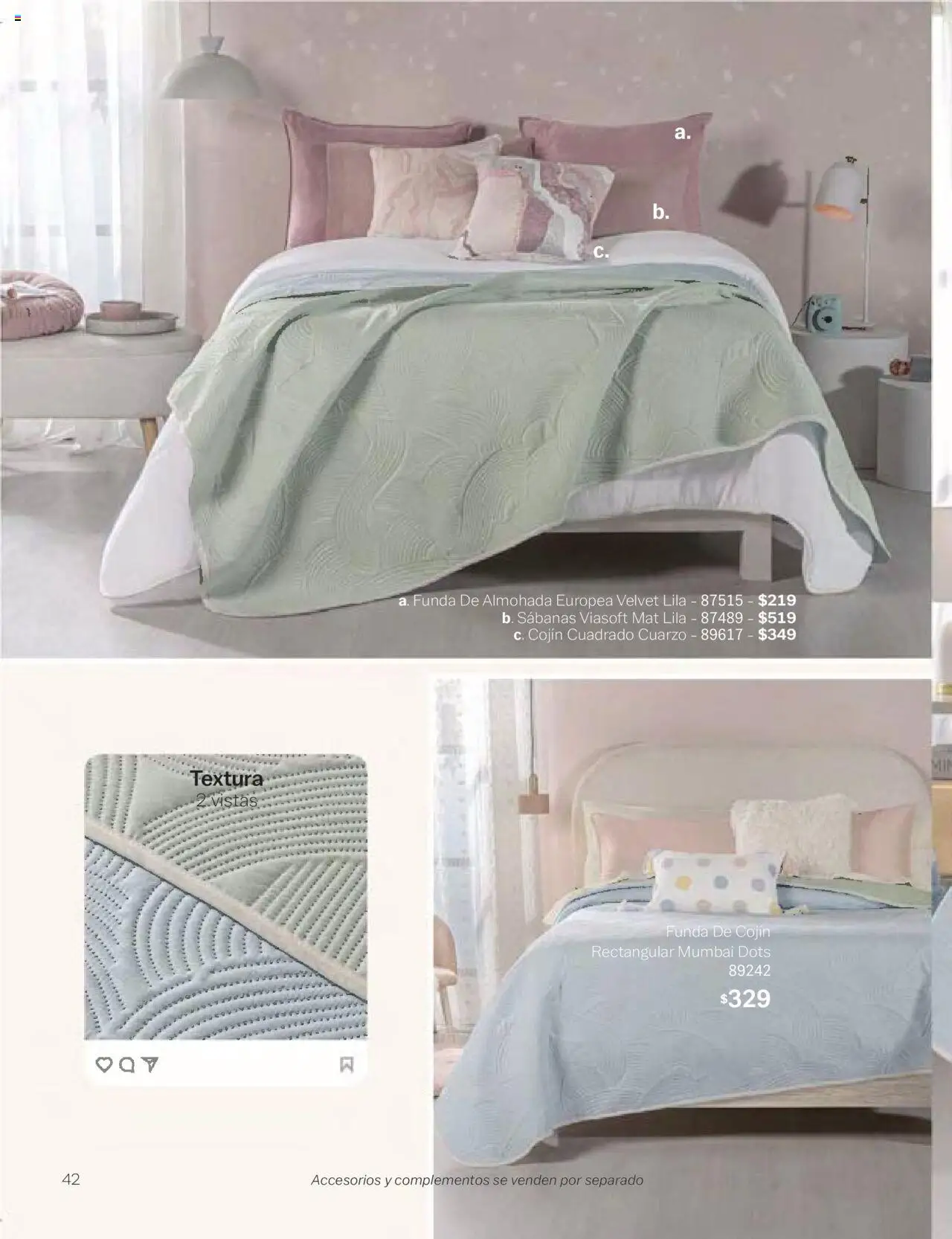 Nuevas ofertas de Vianney válidas en toda la República Mexicana desde el 24.01.2025. ¡Encuentra las mejores ofertas en Vianney catálogo Chavos! | Página: 44 | Productos: Funda, Funda de almohada, Almohada, Sabanas