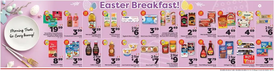 Preview of Weis weekly ads valid from 02.04.2026 | Page: 6 | Products: Butter, Yogurt, Eggs, Coffee