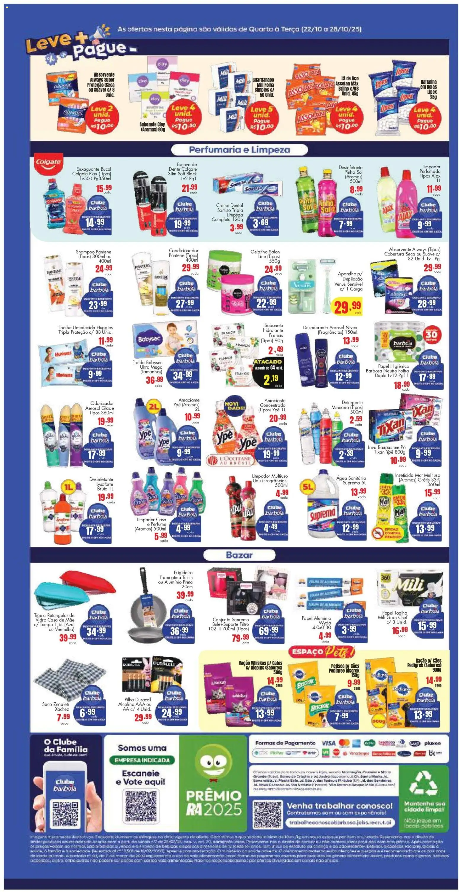 Barbosa Supermercados Folheto - válido de 22.10.2025 | Página: 4 | Produtos: Frigideira, Escova, Desodorante, Desinfetante