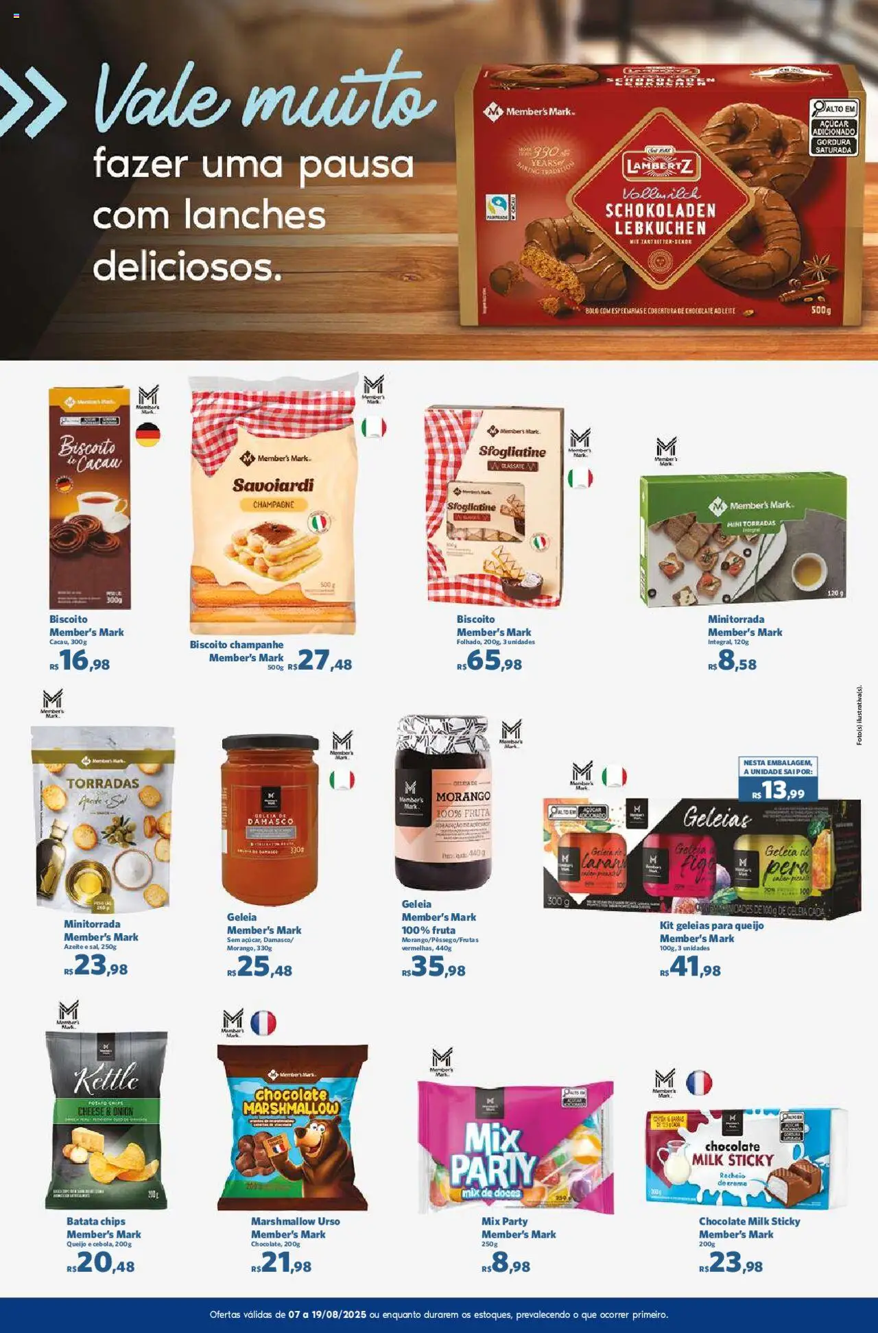 Sam's Club Folheto - válido de 07.08.2025 | Página: 2 | Produtos: Damasco, Champagne, Bolo, Azeite