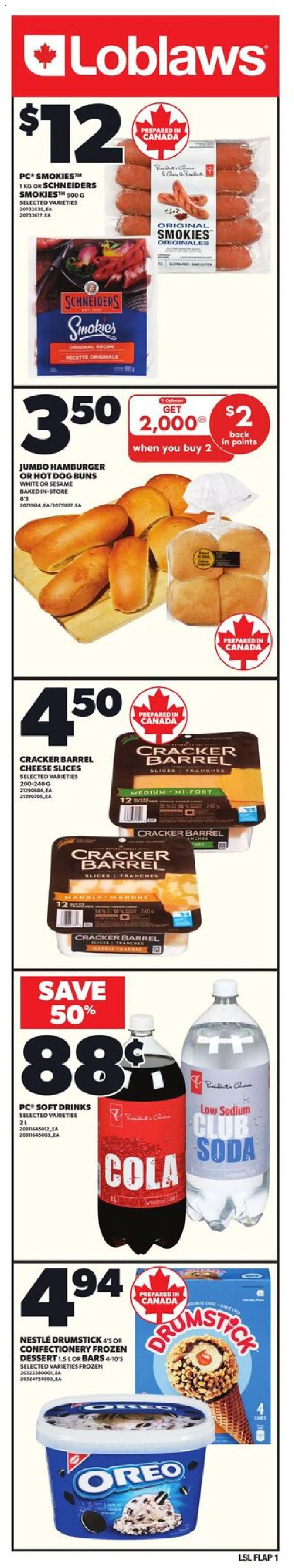Loblaws flyer valid from 14.08.2025 | Page: 1 | Products: Cheese