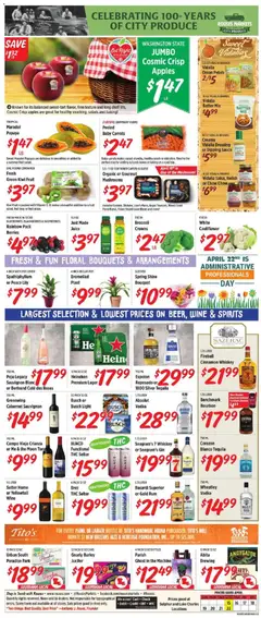 Preview of Rouses weekly ads valid from 15.04.2026 | Page: 8 | Products: Vitamin, Cherries, Wine, Bourbon