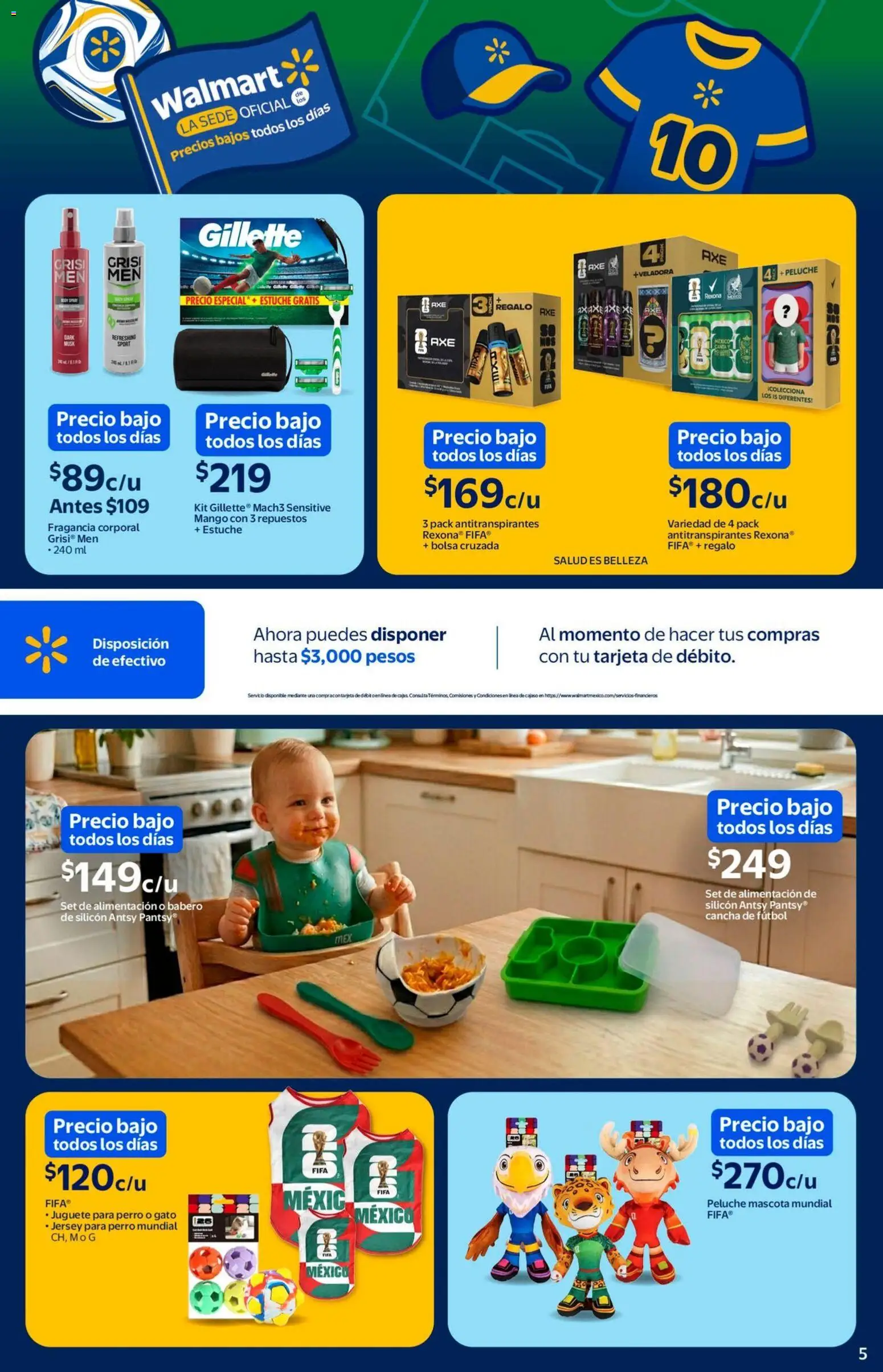 Nuevas ofertas de Walmart válidas en toda la República Mexicana desde el 23.04.2026. ¡Encuentra las mejores ofertas en Walmart folleto! | Página: 5 | Productos: Bolsa, Mango, Estuche, Fragancia