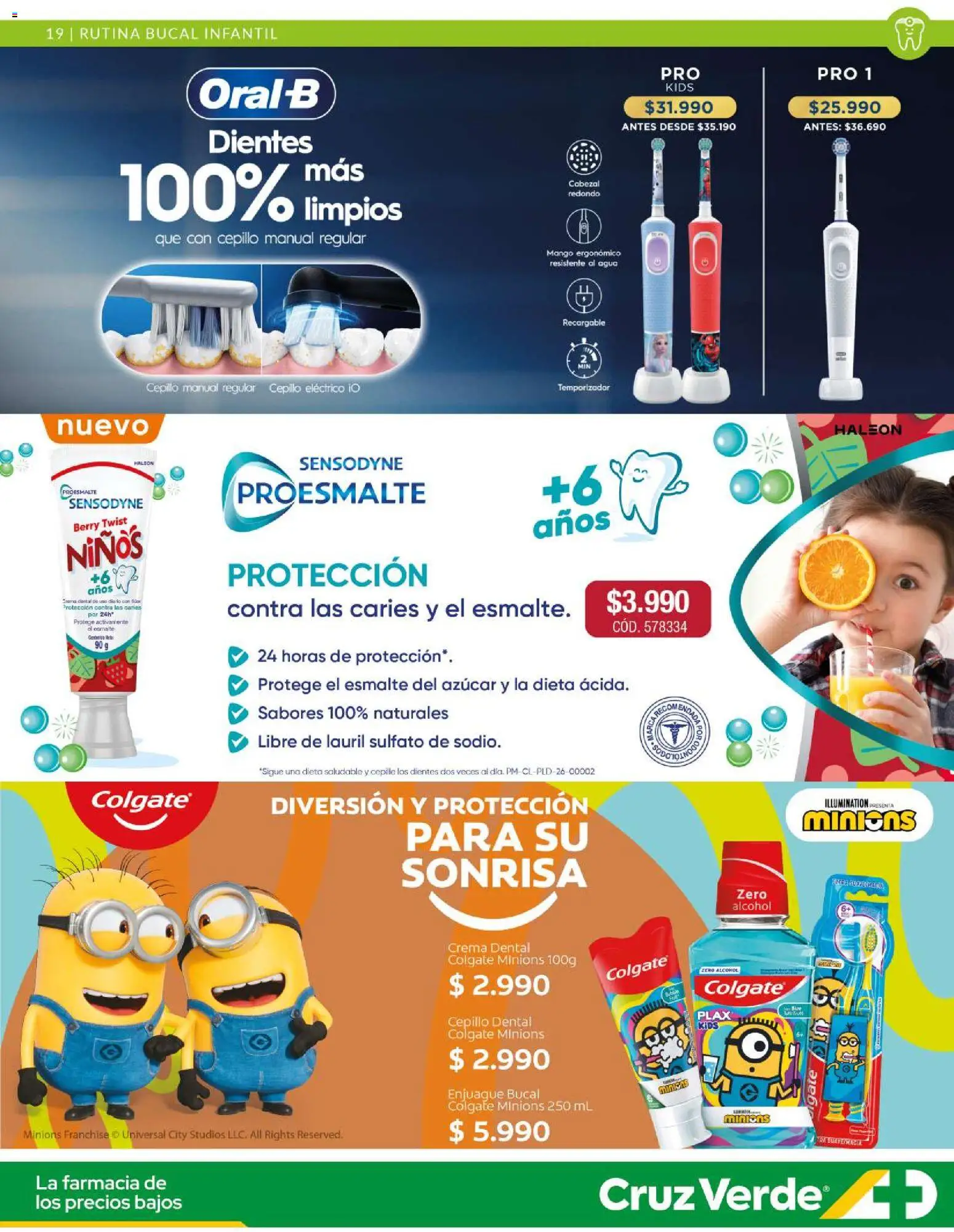 Cruz Verde - Bucal Pro │ válido desde el 01.03.2026 | Página: 19 | Productos: Cepillo, Enjuague bucal, Azucar, Crema