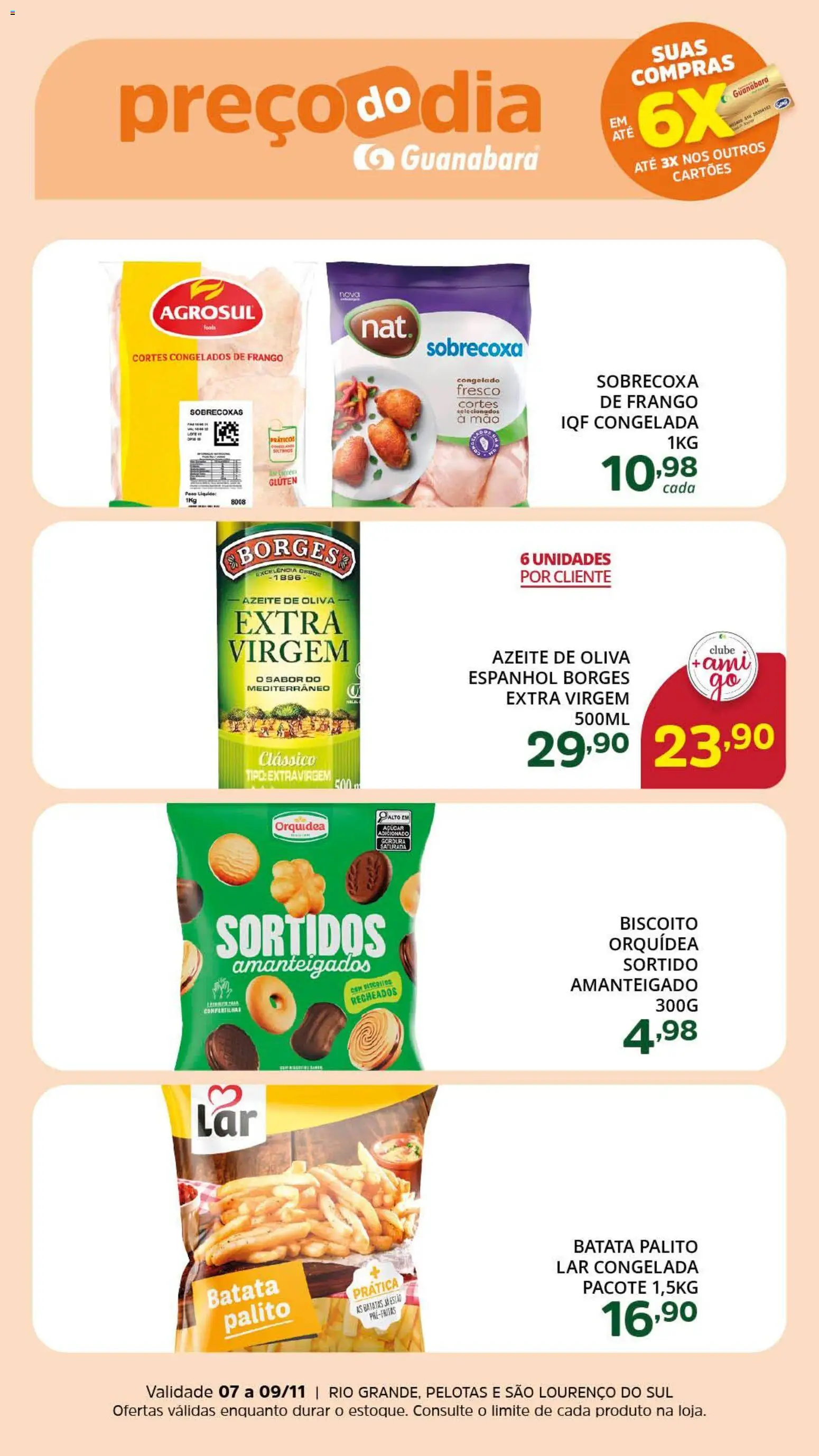 Supermercado Guanabara Folheto - válido de 07.11.2025 | Página: 1 | Produtos: Biscoito, Biscoitos, Batata, Frango