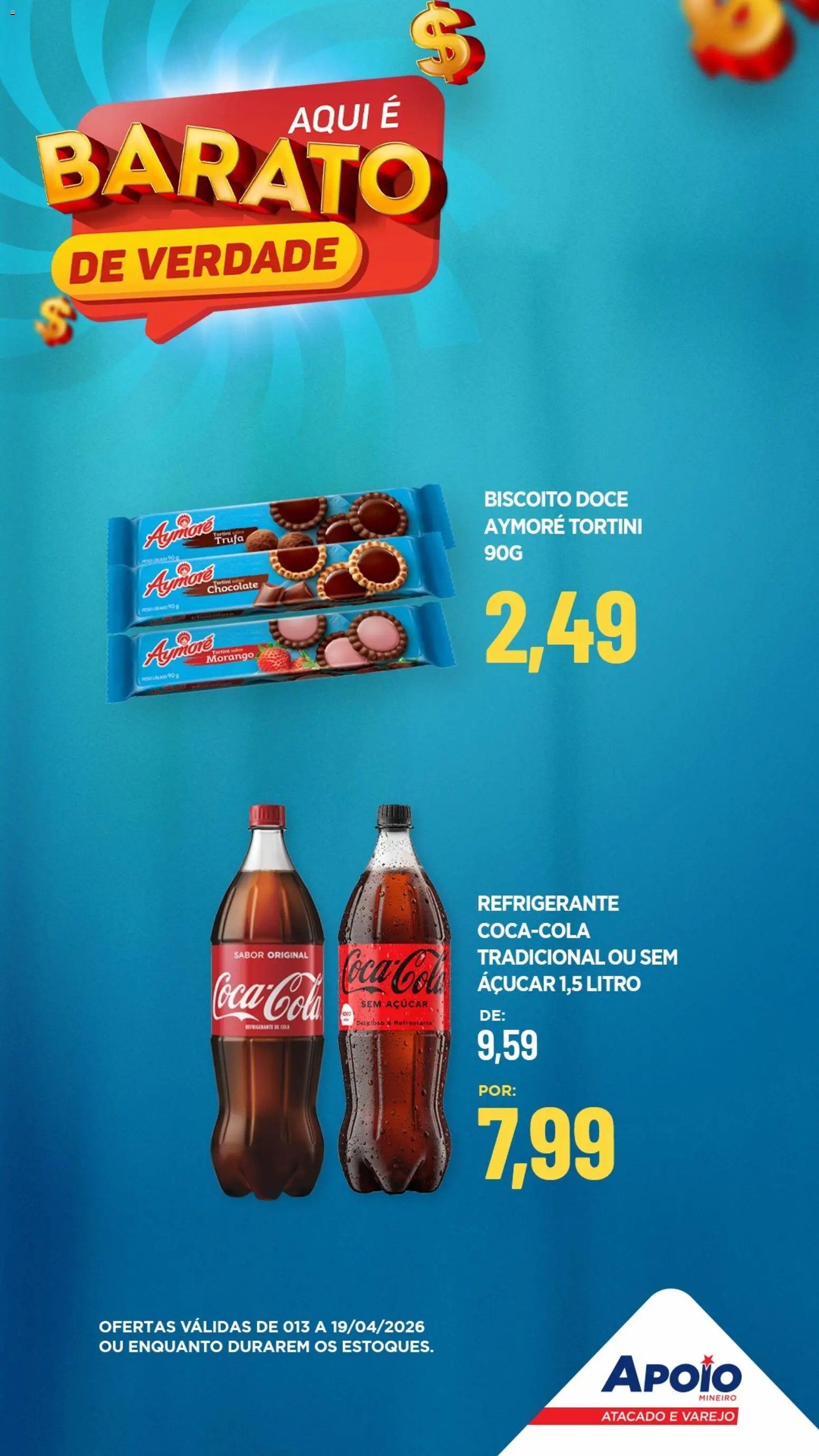 Apoio Mineiro Folheto - válido de 13.04.2026 | Página: 7 | Produtos: Biscoito, Cola, Açúcar, Refrigerante
