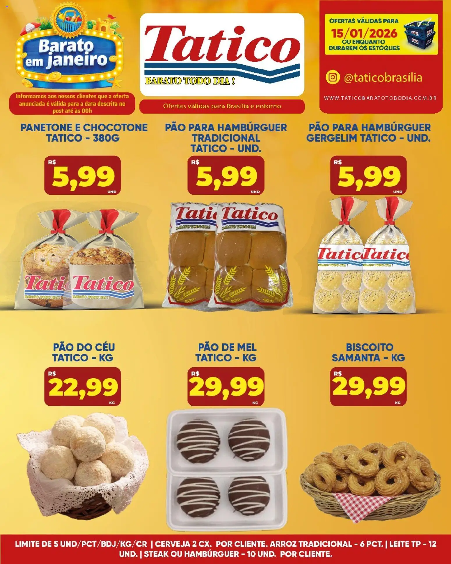 Tatico Folheto - válido de 16.01.2026 | Página: 23 | Produtos: Biscoito, Leite, Panetone, Chocotone