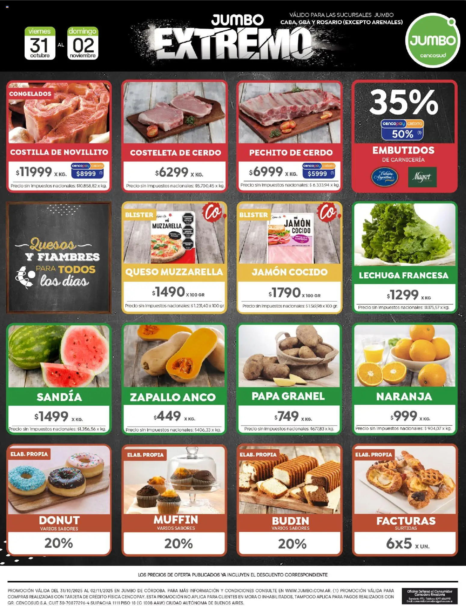 Jumbo - Ofertas Extremo | Córdoba │ válido desde el 31.10.2025 | Página: 7 | Productos: Teléfono, Papa, Queso, Jamón
