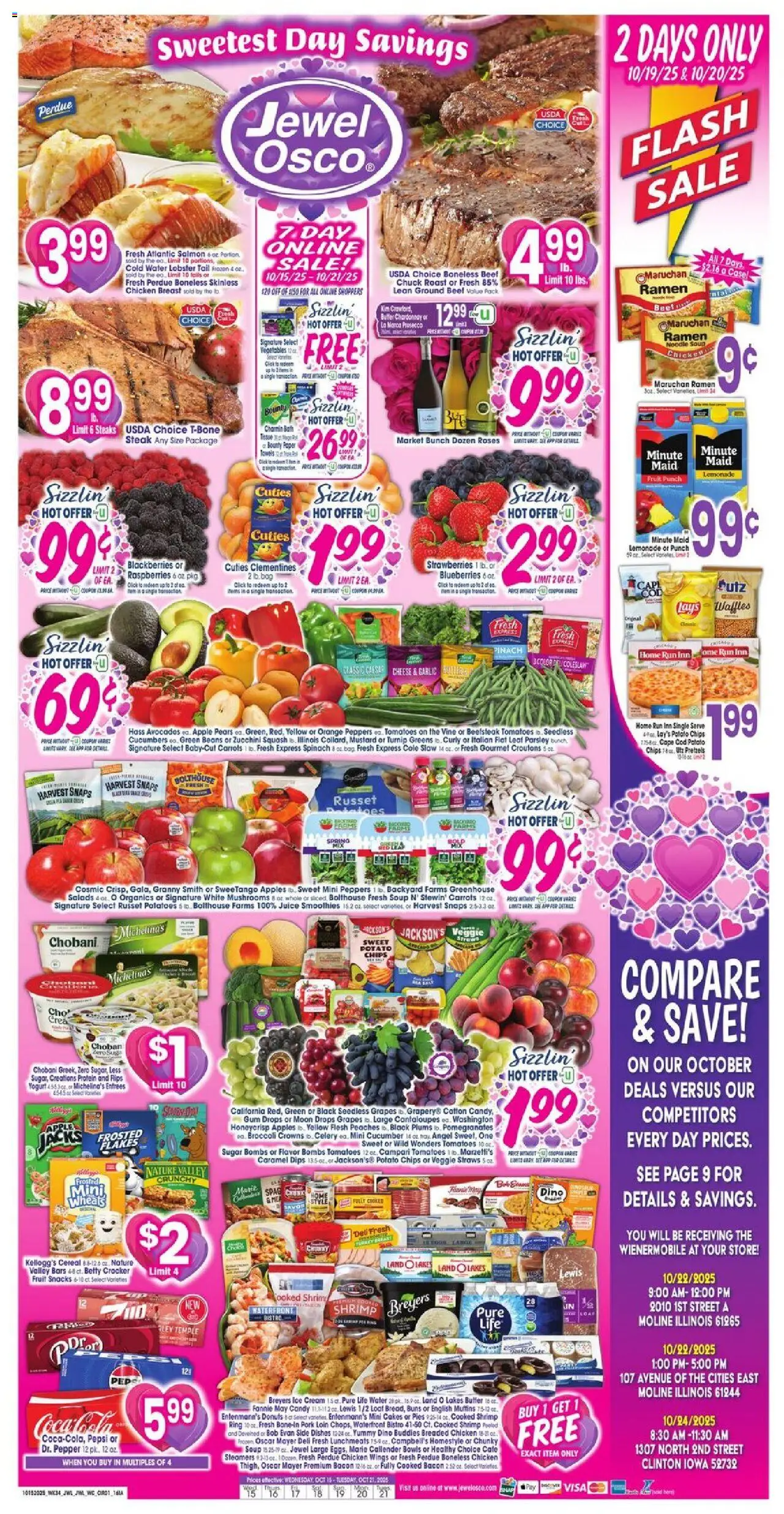 Jewel Osco Weekly Ad - IA - valid from 15.10.2025 | Page: 1 | Products: Broccoli, Juice, Greens, Case
