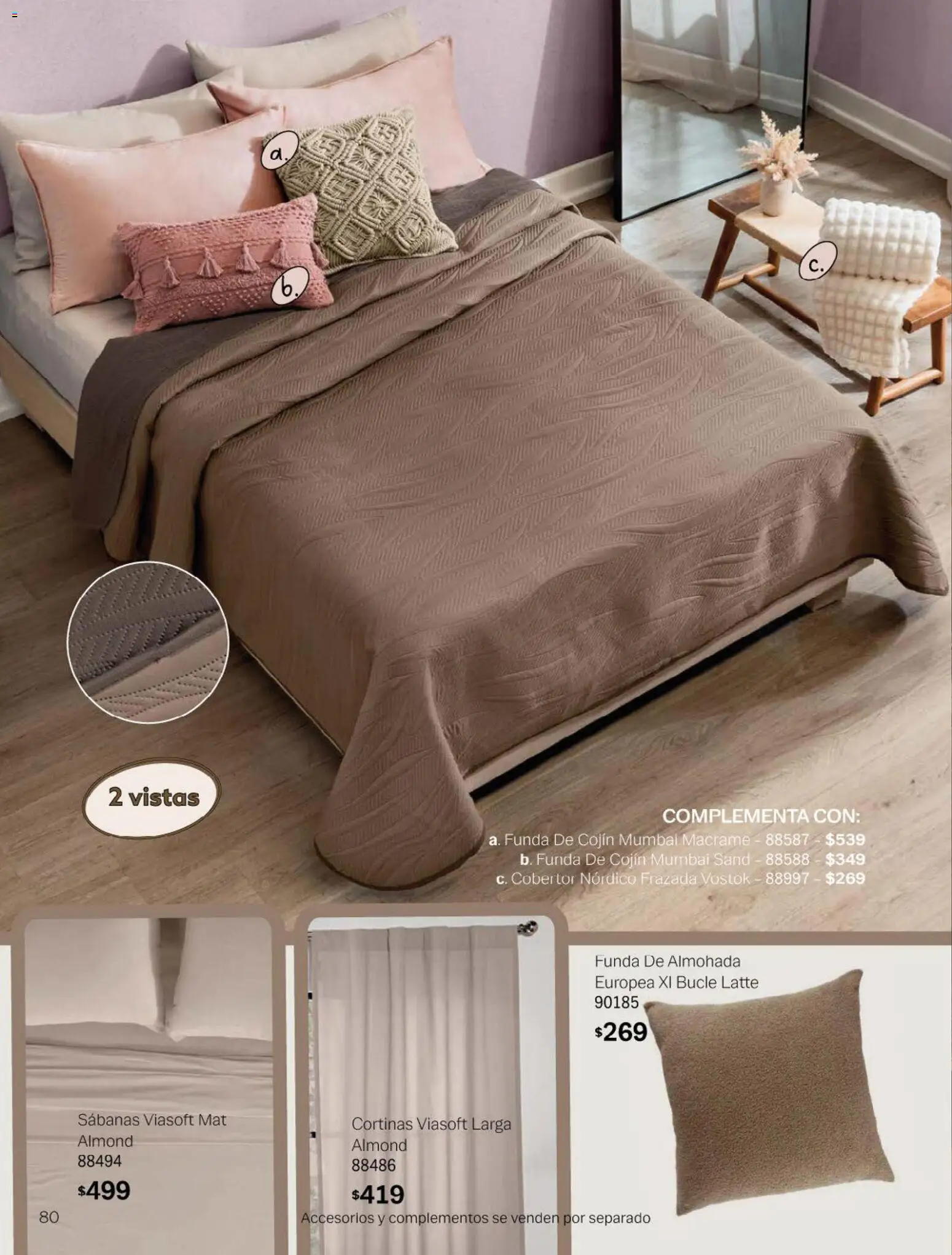 Nuevas ofertas de Vianney válidas en toda la República Mexicana desde el 23.01.2026. ¡Encuentra las mejores ofertas en Vianney catálogo Chavos! | Página: 82 | Productos: Funda de almohada, Almohada, Sabanas, Cortinas