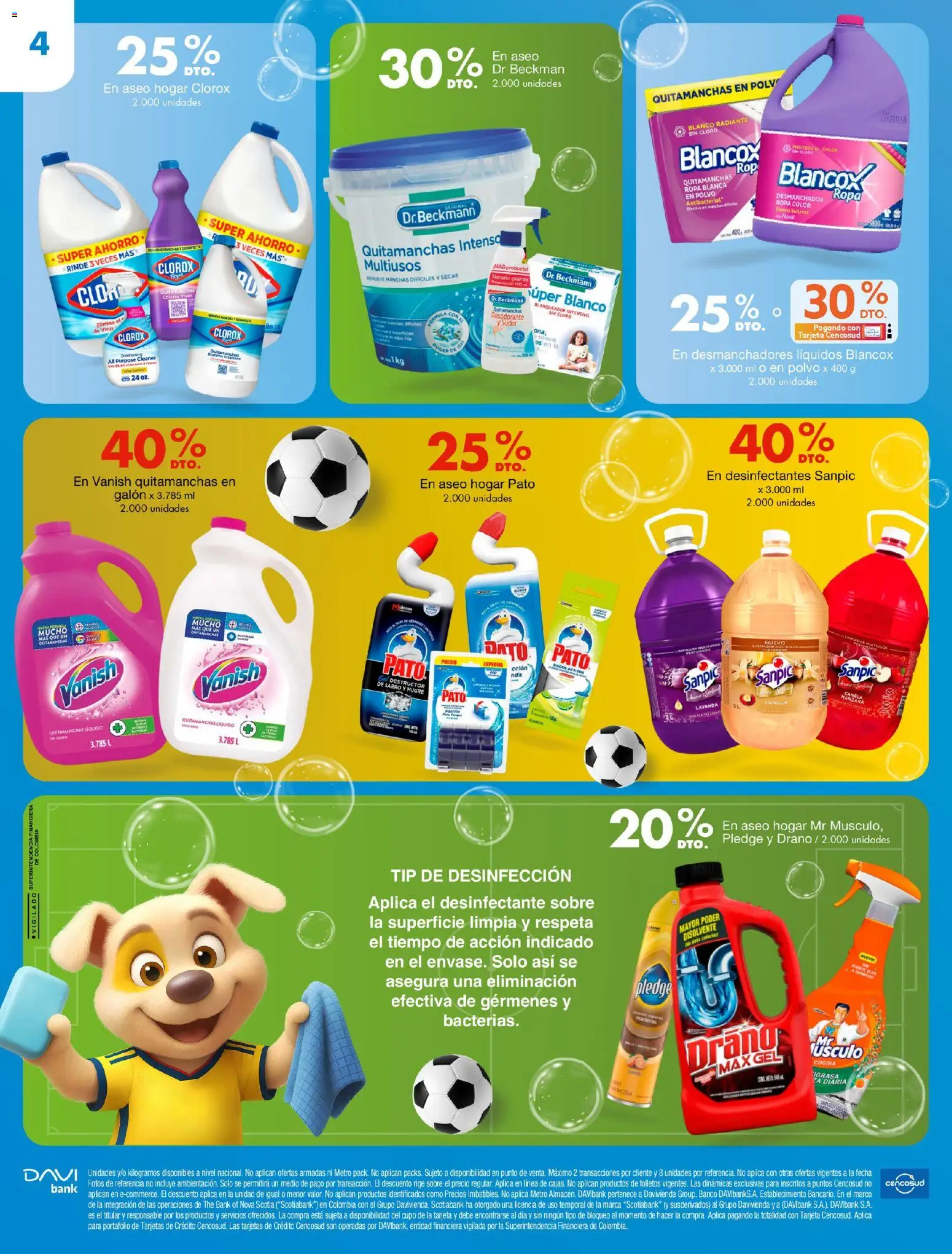 Metro revista - valida desde el 15.01.2026 | Página: 4 | Productos: Manzana, Desodorante, Quitamanchas, Desinfectante