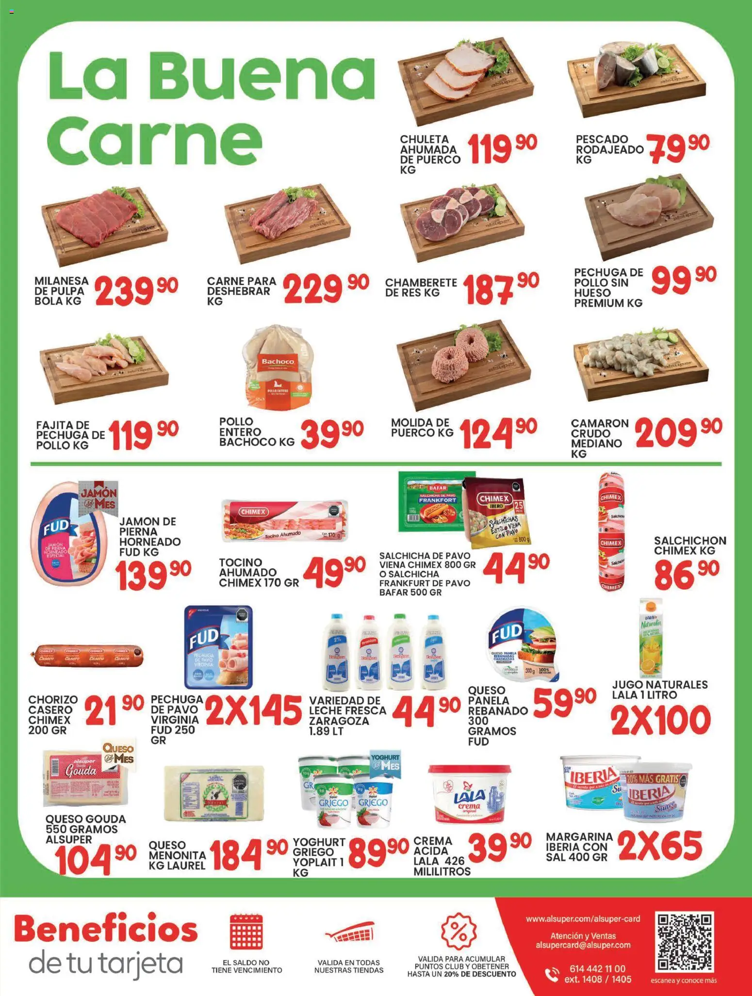 Nuevas ofertas de Alsuper válidas en toda la República Mexicana desde el 20.01.2026. ¡Encuentra las mejores ofertas en Alsuper folleto Chihuahua Capital! | Página: 7 | Productos: Tocino, Leche, Jugo, Res