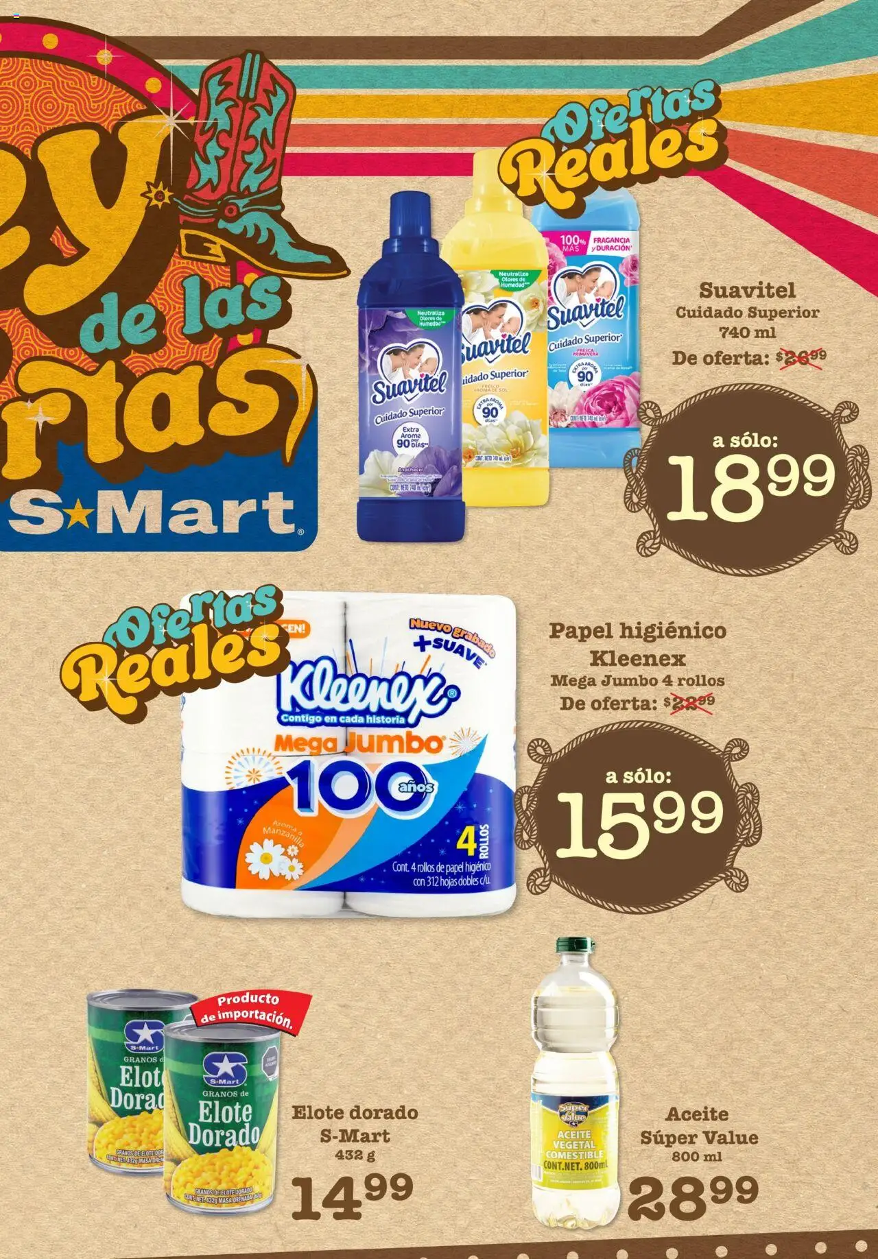 Nuevas ofertas de S-Mart válidas en toda la República Mexicana desde el 29.07.2025. ¡Encuentra las mejores ofertas en S-Mart - Folleto - Matamoros! | Página: 3 | Productos: Aceite, Papel higiénico, Fragancia