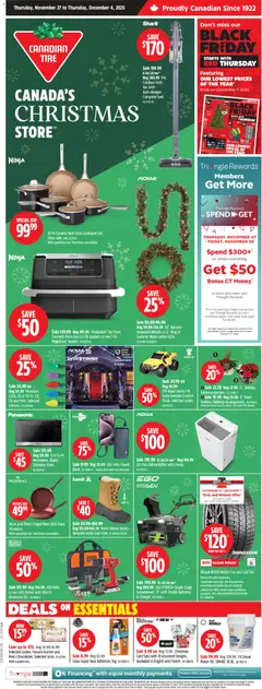 Preview of Canadian Tire weekly flyer from shop Canadian Tire valid from 27.11.2025