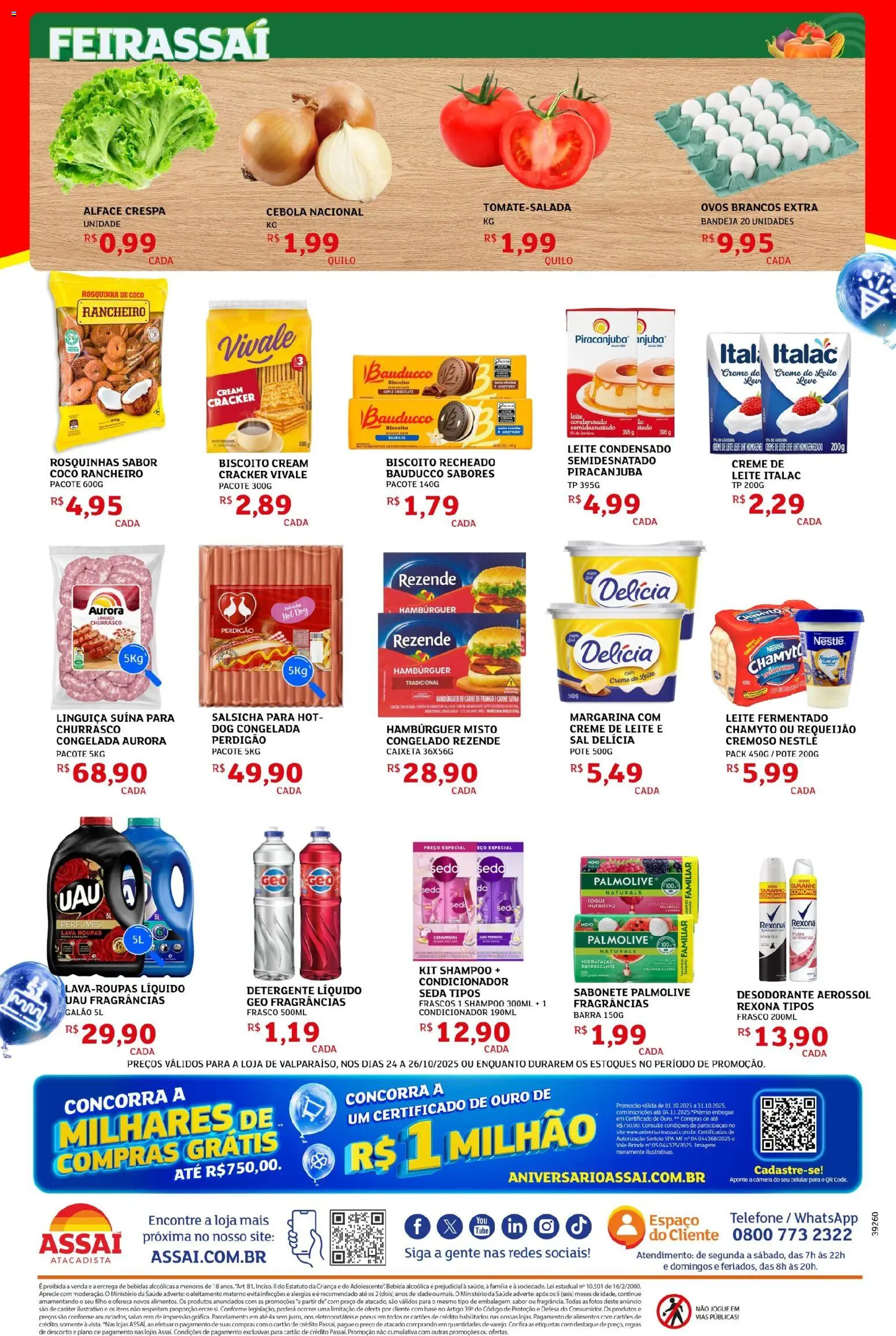 Assaí Atacadista Folheto - válido de 25.10.2025 | Página: 2 | Produtos: Carne de frango, Rexona, Alface, Rosquinha