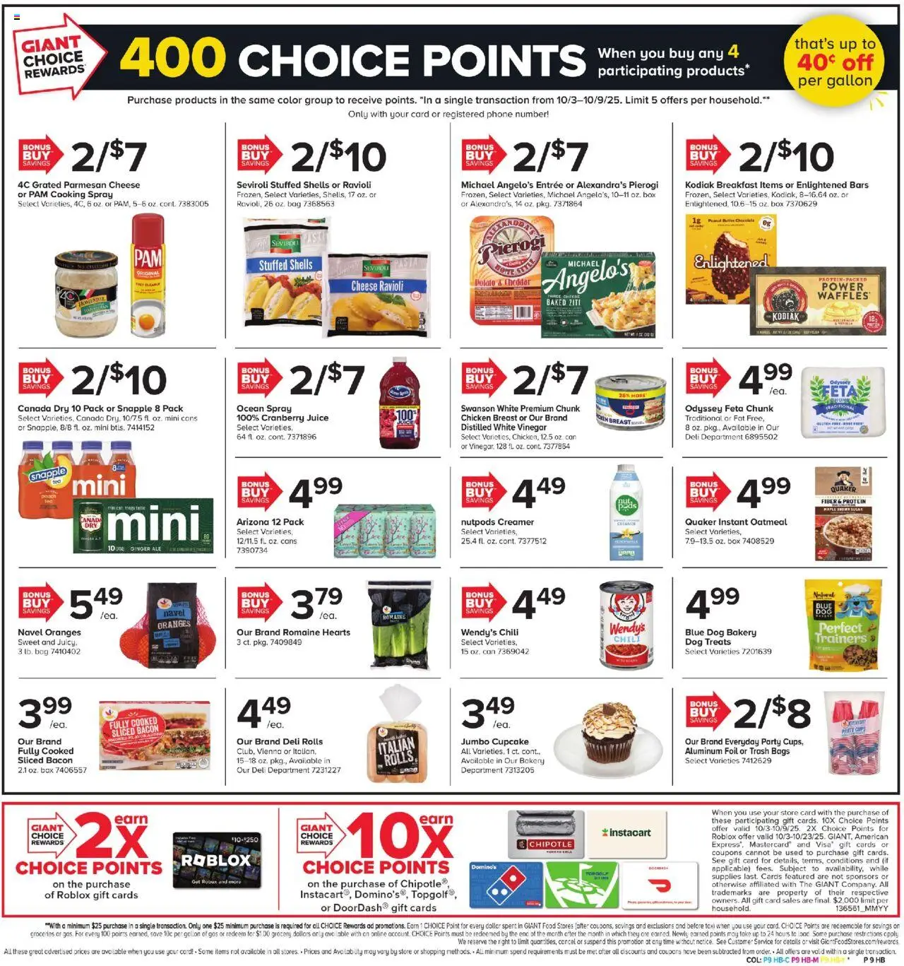 Giant Weekly Ad - valid from 03.10.2025 | Page: 7 | Products: Vinegar, Box, Cheese, Bag