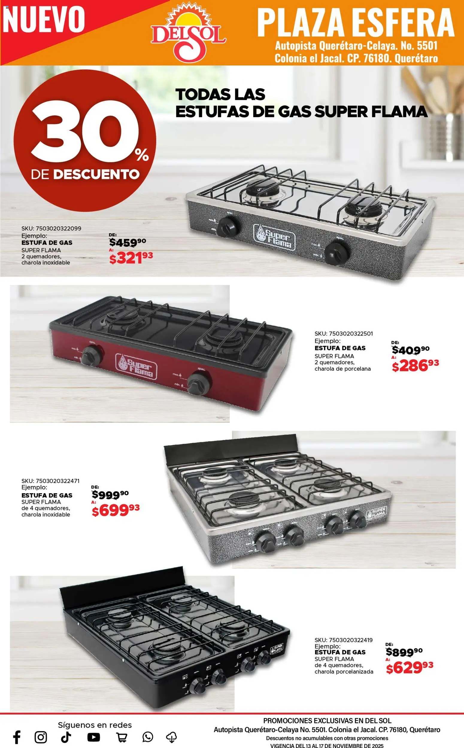 Nuevas ofertas de Del Sol y Woolworth válidas en toda la República Mexicana desde el 13.11.2025. ¡Encuentra las mejores ofertas en Del Sol y Woolworth catálogo Apertura Querétaro Esfera 1201! | Página: 30