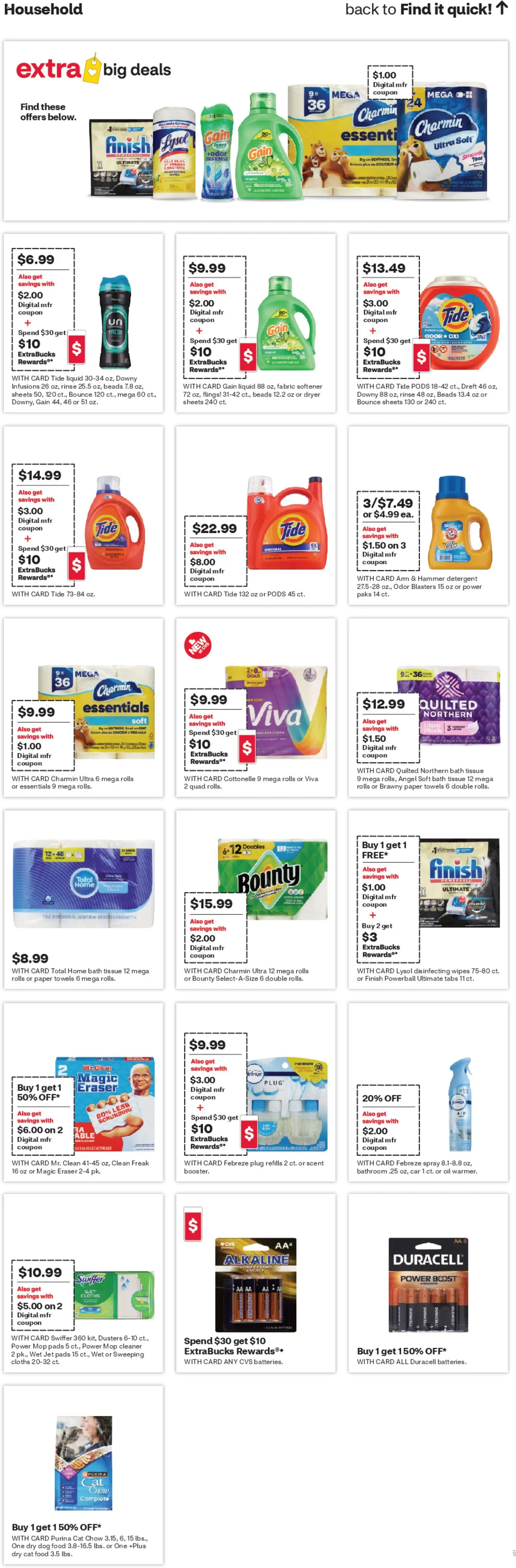 CVS Pharmacy Weekly Ad - VA - valid from 05.04.2026 | Page: 17 | Products: Oil, Fabric softener, Pads, Dryer
