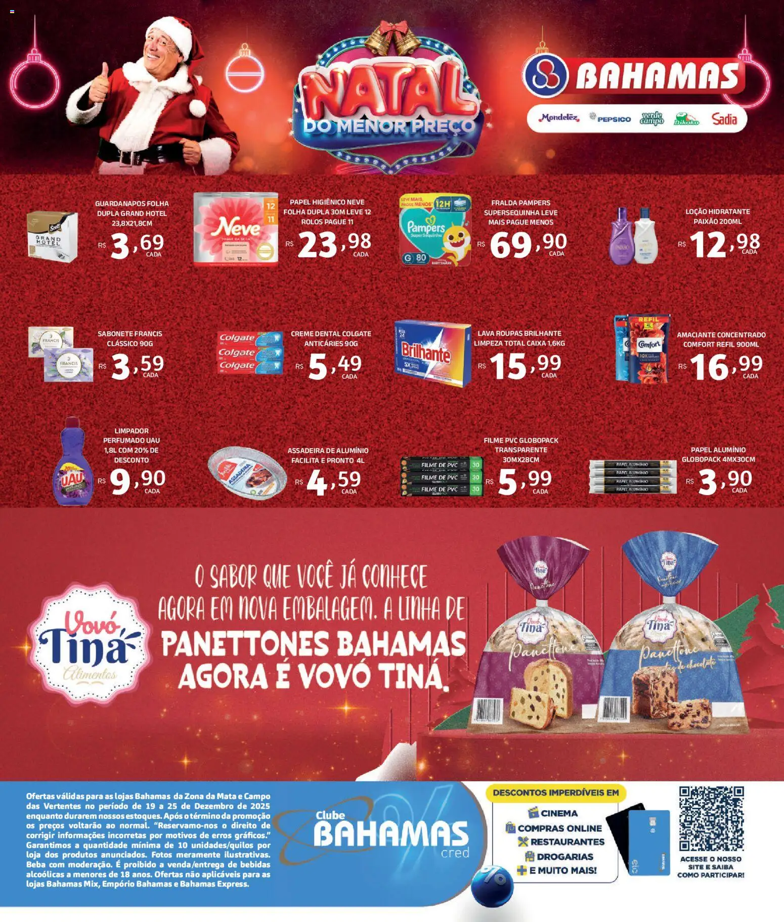 Bahamas Supermercados Folheto - válido de 01.12.2025 | Página: 4 | Produtos: Fralda pampers, Pampers, Roupas, Creme dental