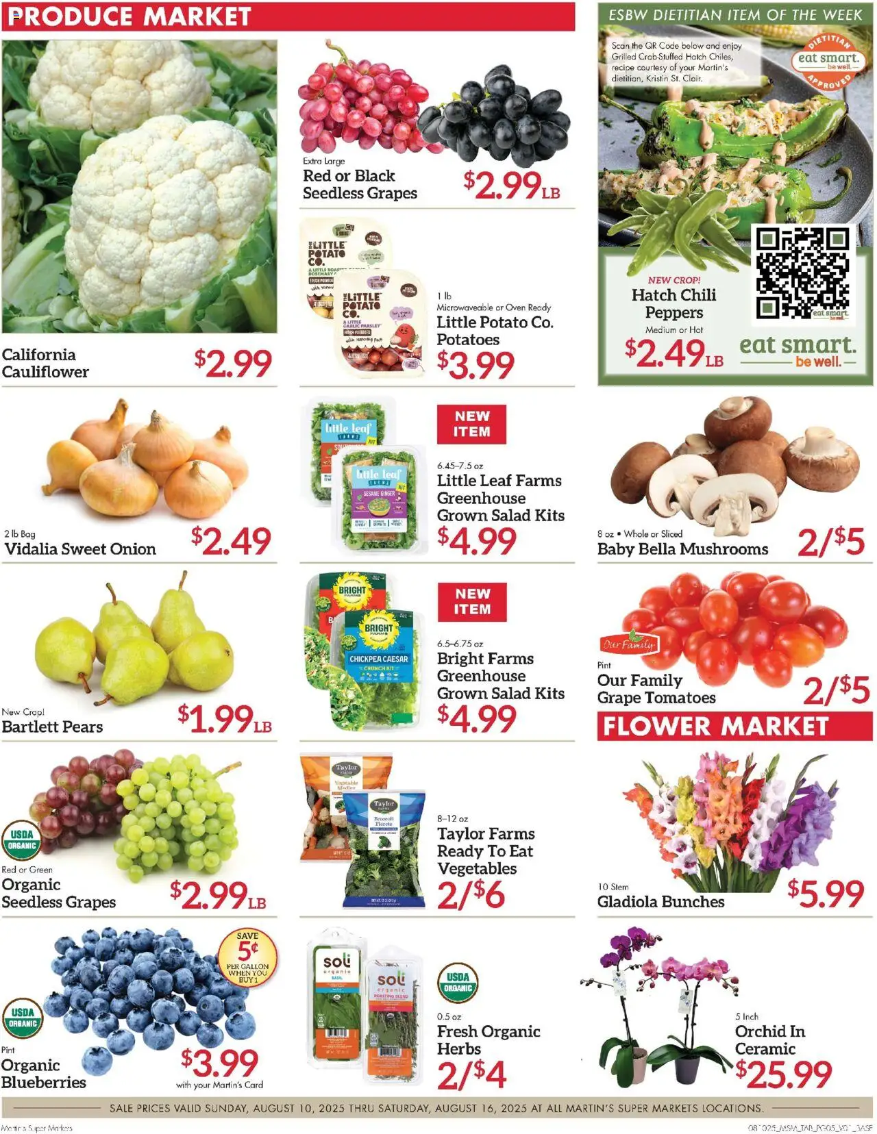 Martin’s - Next Ad - IN - valid from 10.08.2025 | Page: 5 | Products: Ginger, Blueberries, Cauliflower, Onion