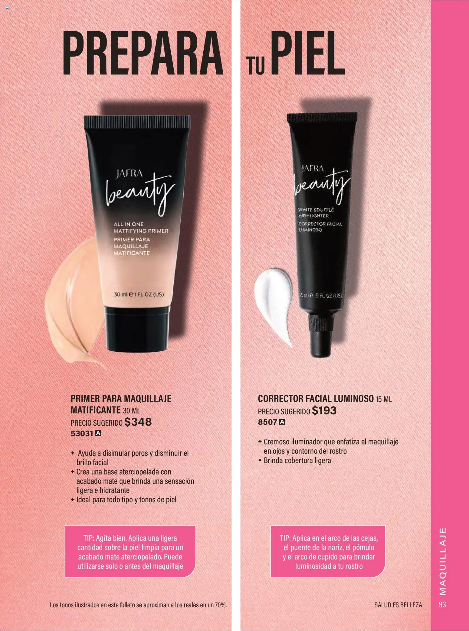 Nuevas ofertas de JAFRA válidas en toda la República Mexicana desde el 01.02.2026. ¡Encuentra las mejores ofertas en JAFRA catálogo Organizador de Ventas! | Página: 91 | Productos: Iluminador, Brillo, Maquillaje, Corrector