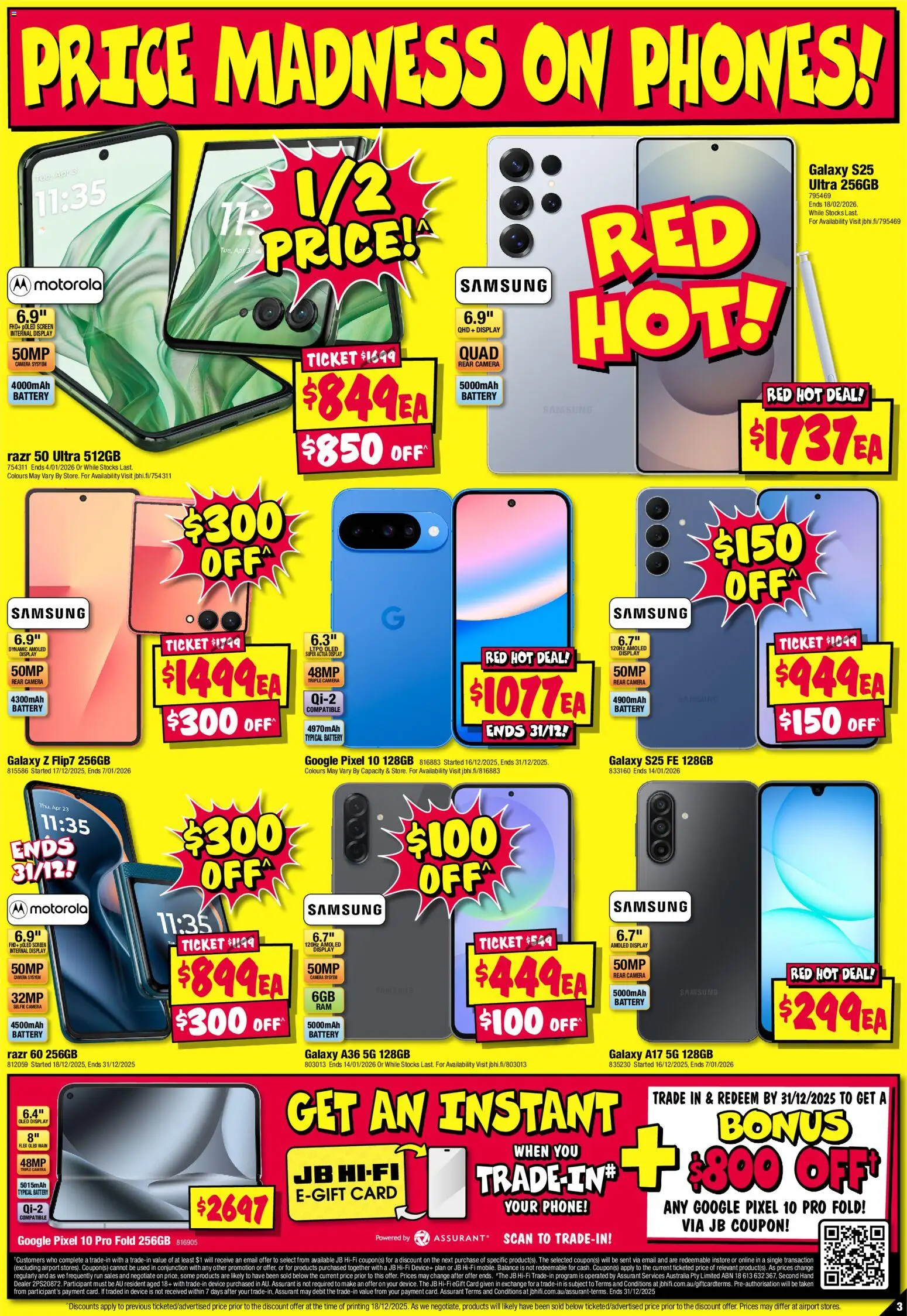 JB Hi-Fi catalogue - valid from 26.12.2025 | Page: 3 | Products: Phone, Device, Camera, Screen