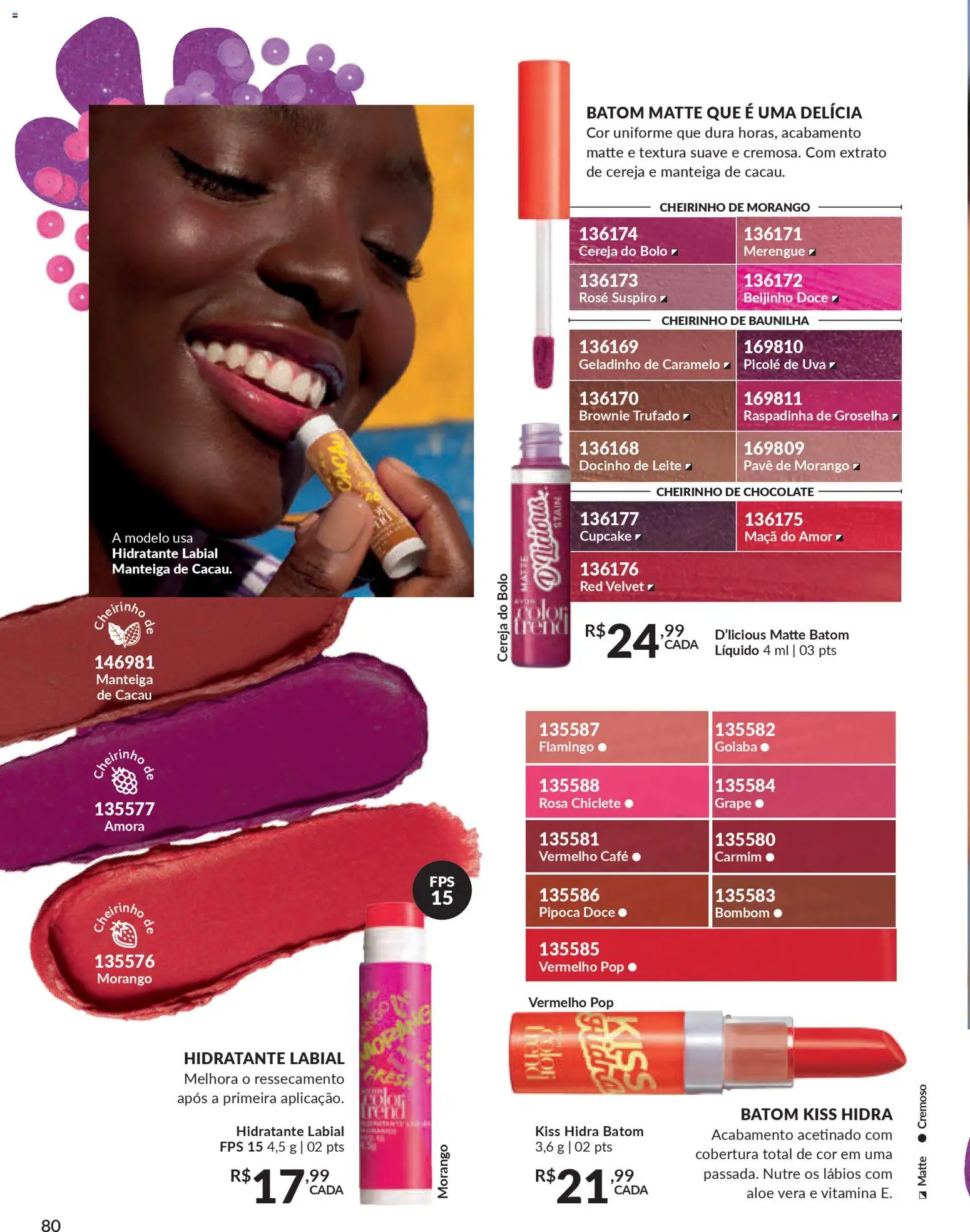 Avon Folheto - válido de 06.01.2026 | Página: 80 | Produtos: Goiaba, Cereja, Café, Bolo